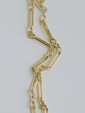 Mixed Link Figaro Necklace - add hinged clasp charms