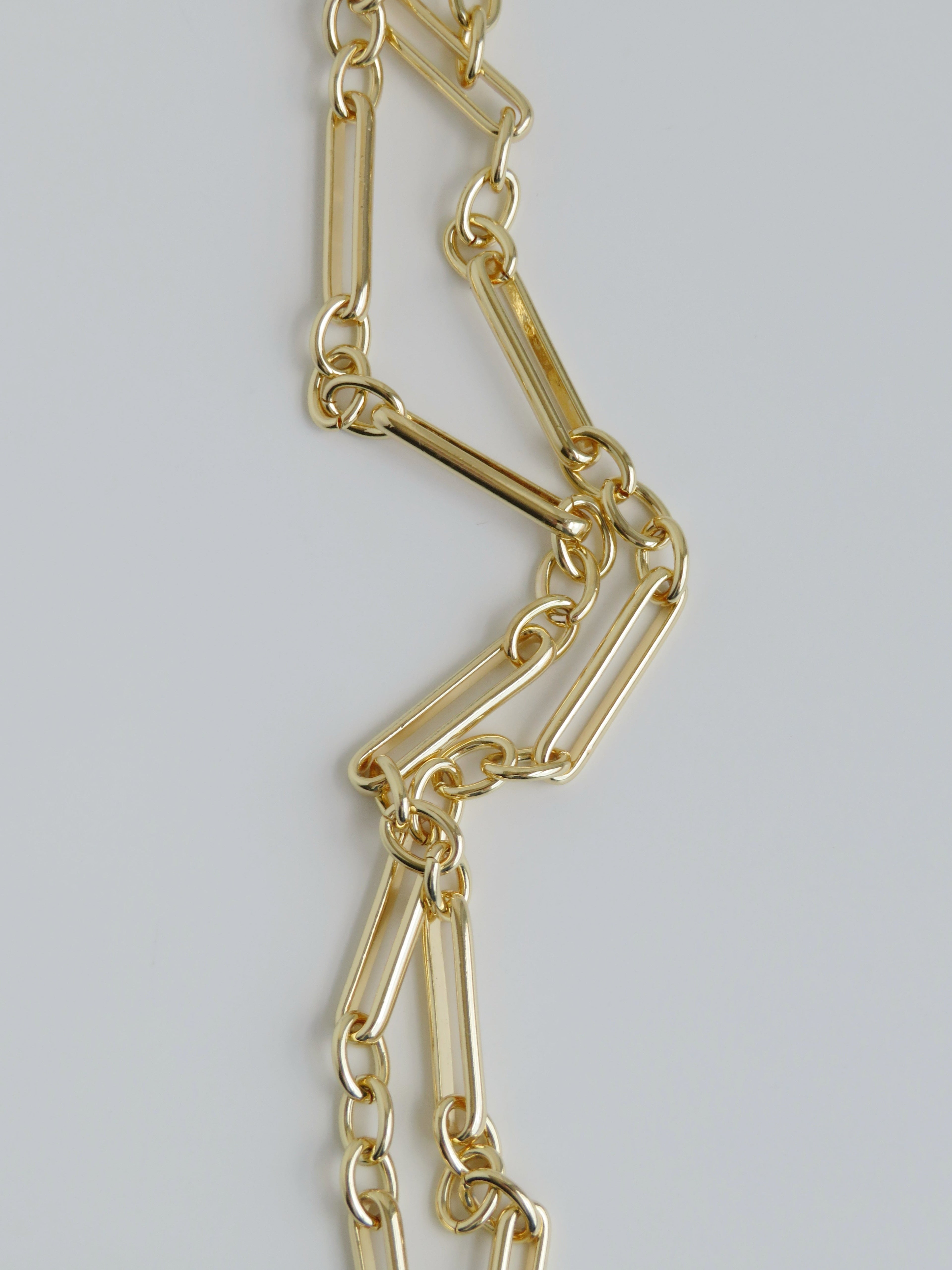 Mixed Link Figaro Necklace - add hinged clasp charms