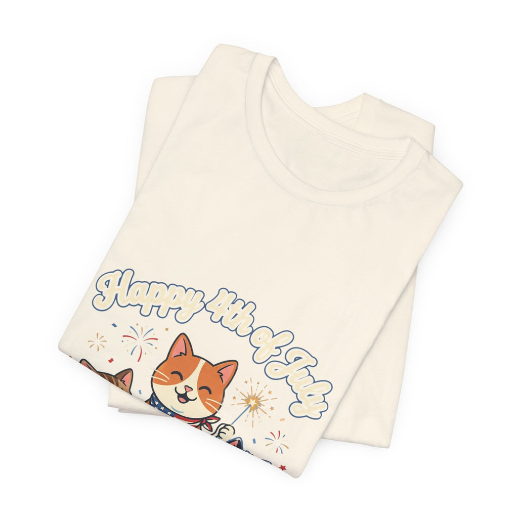 Faith & Freedom Cats Tee | Patriotic July 4th, Vintage Americana