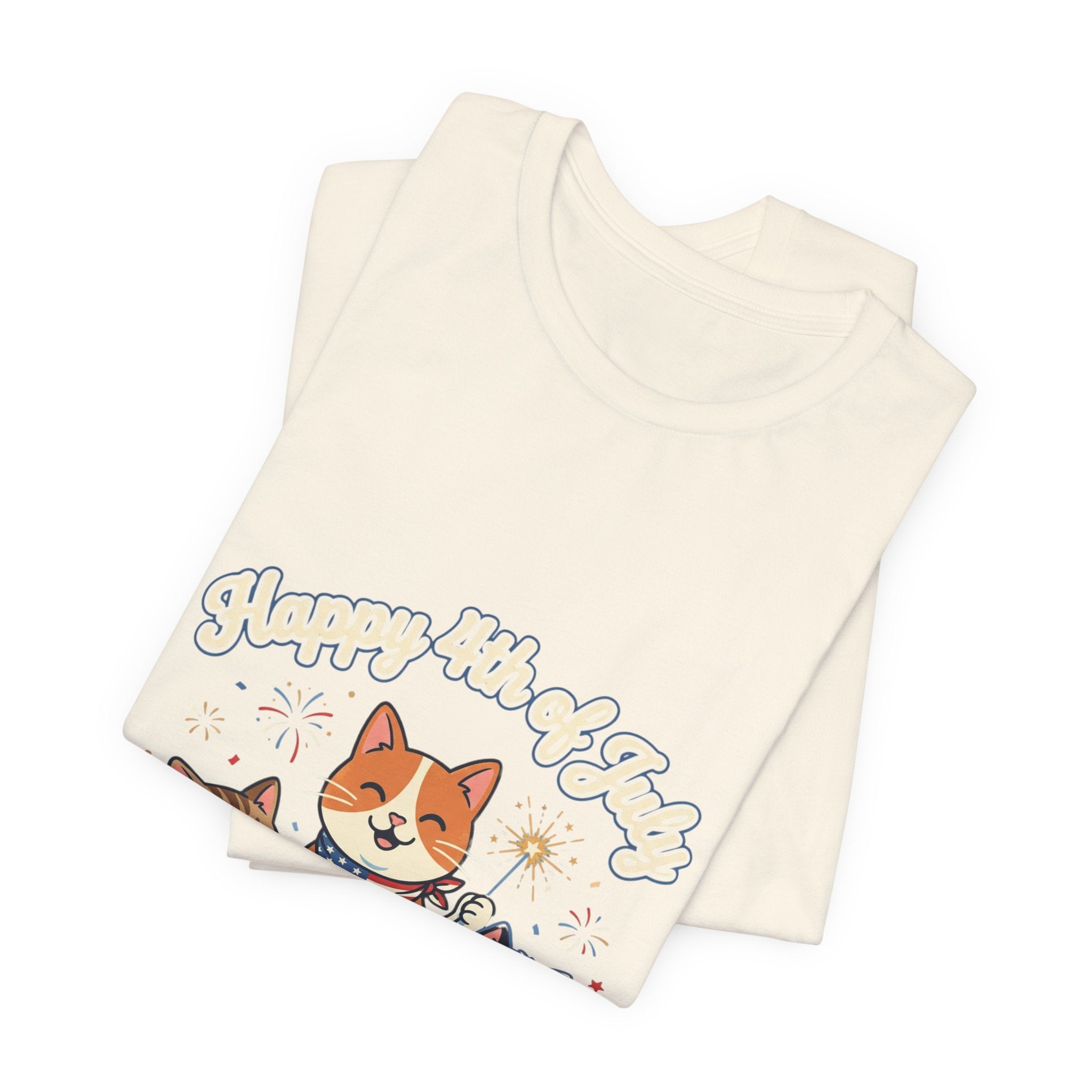 Faith & Freedom Cats Tee | Patriotic July 4th, Vintage Americana