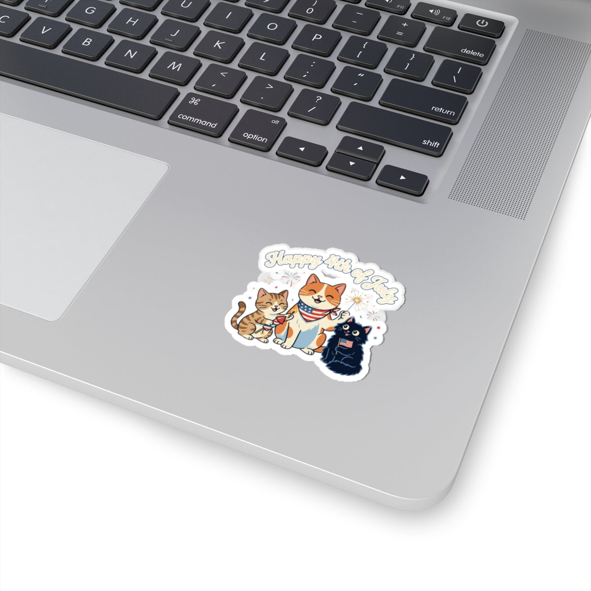 Faith & Freedom 4th of July Cats Kiss-Cut Stickers | Patriotic, Vintage Americana