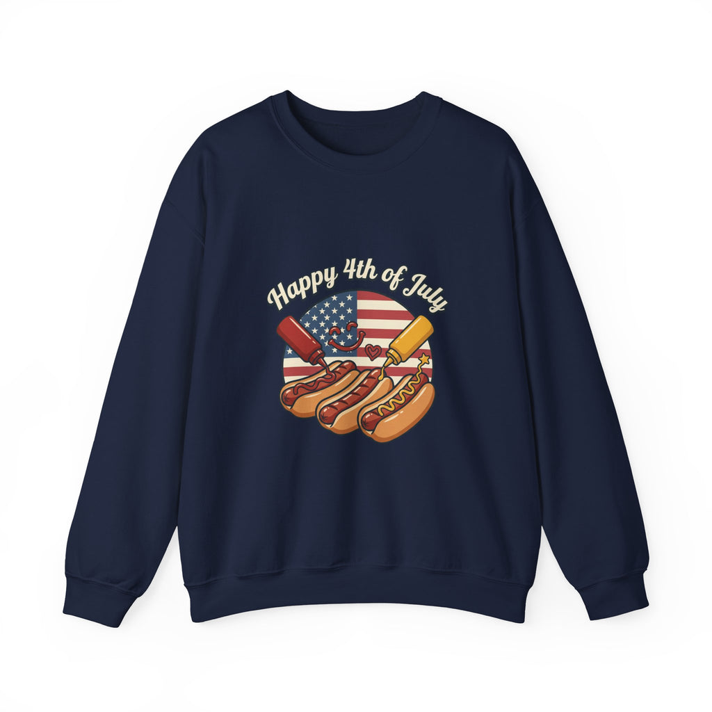 Faith & Freedom Retro July 4th Hot Dogs Sweatshirt | Vintage Americana, Patriotic