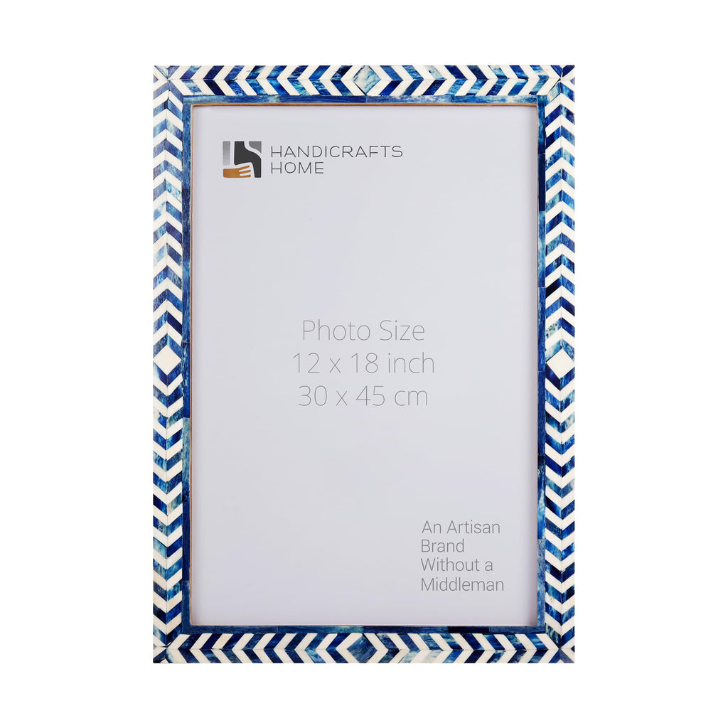 Poster Frames Taj Pattern Collection Bone, Resin Inlay, Blue, 4 Sizes