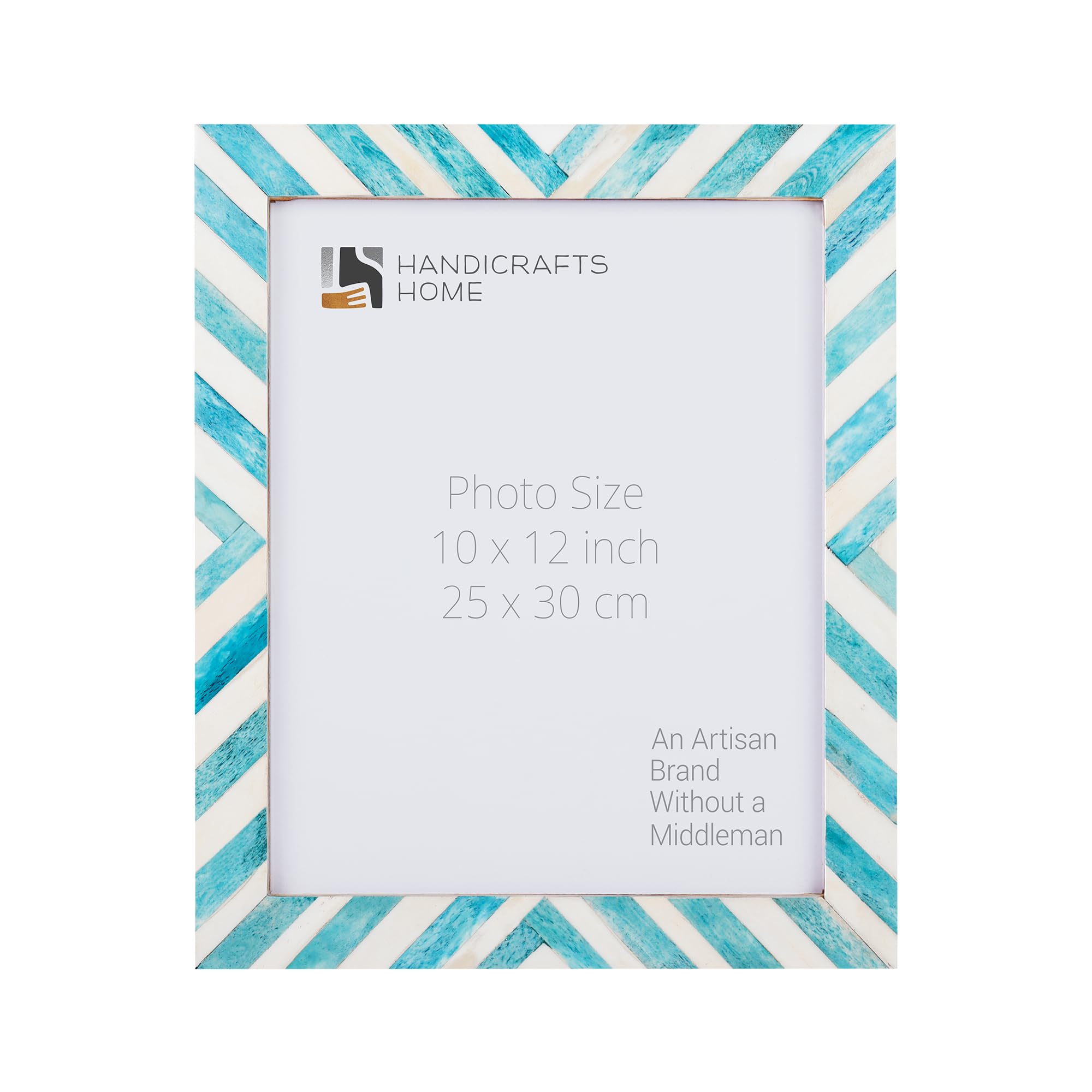 Poster Frames Chevron Collection Bone Inlay, Green, 6 Sizes