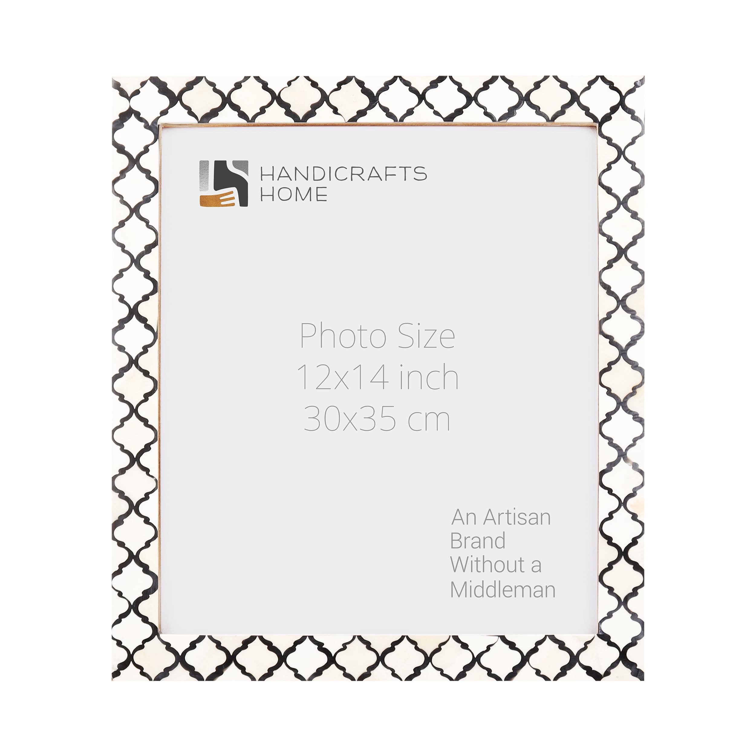 Moroccan Poster Frames Bone Inlay, Black, 9 Sizes