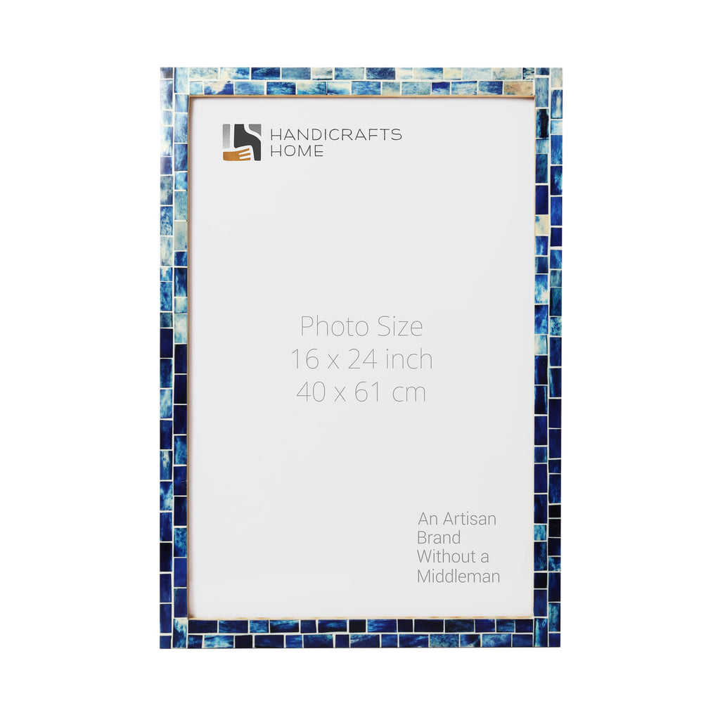 Poster Frames Indigo Pattern Collection Bone, Resin Inlay, 23 Sizes