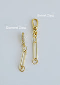 Hinged Clasp Lariat Chain - Figaro Link - add a charm