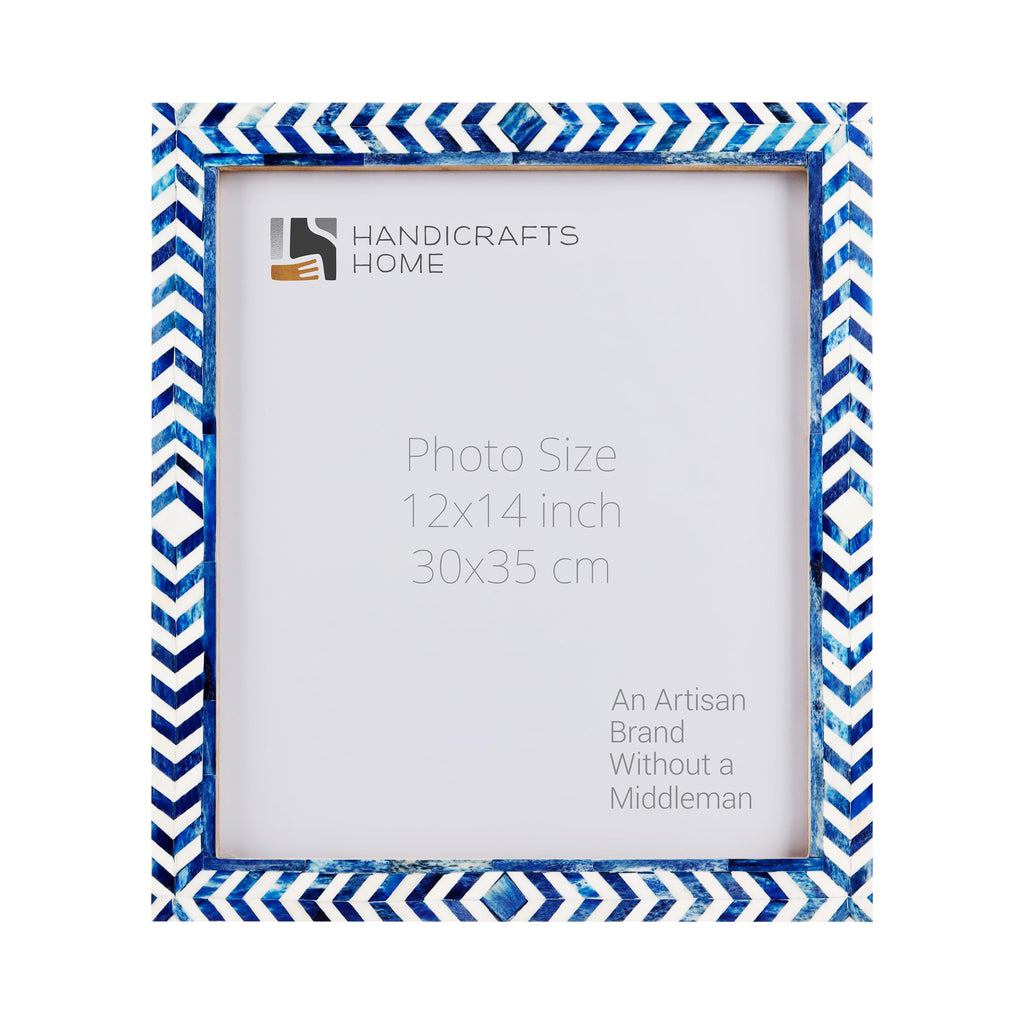 Poster Frames Taj Pattern Collection Bone, Resin Inlay, Blue, 4 Sizes