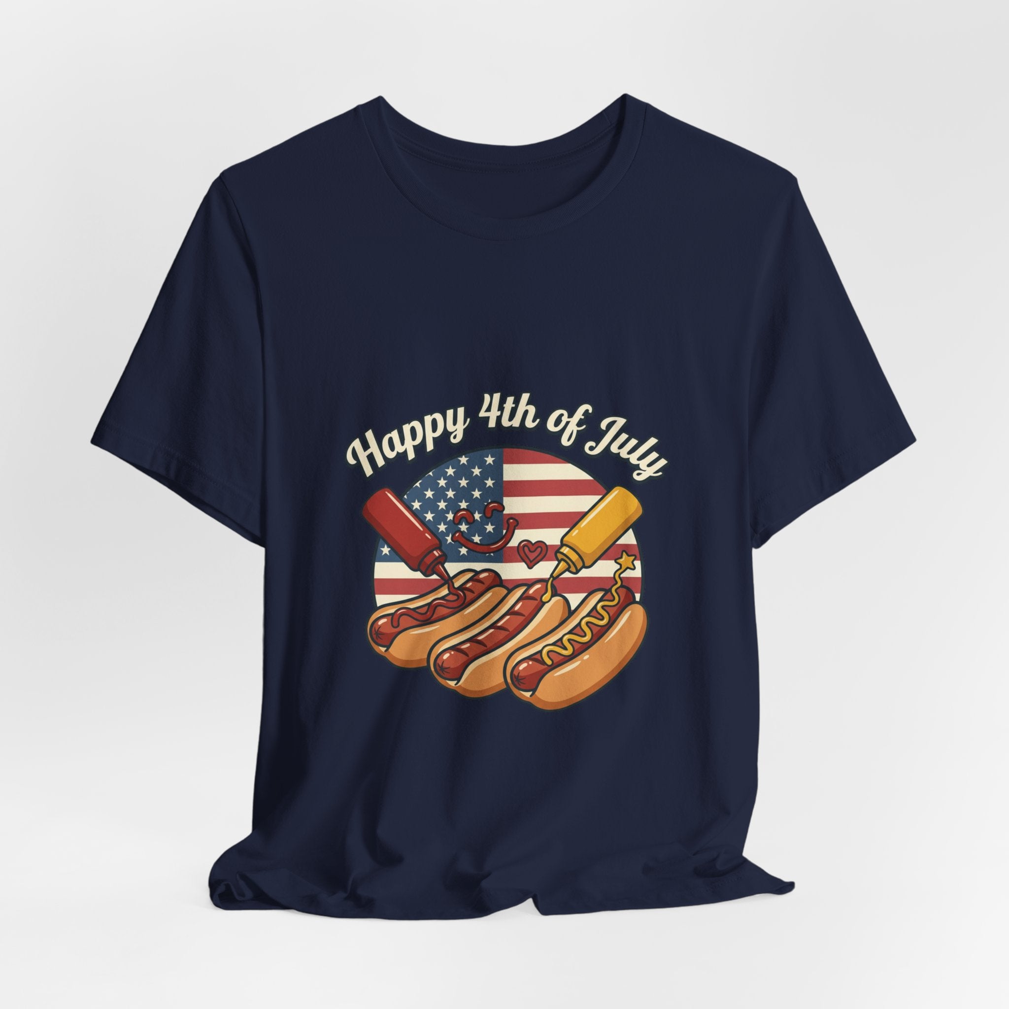 Faith & Freedom Hot Dog Patriotic Tee | July 4th vintage Americana