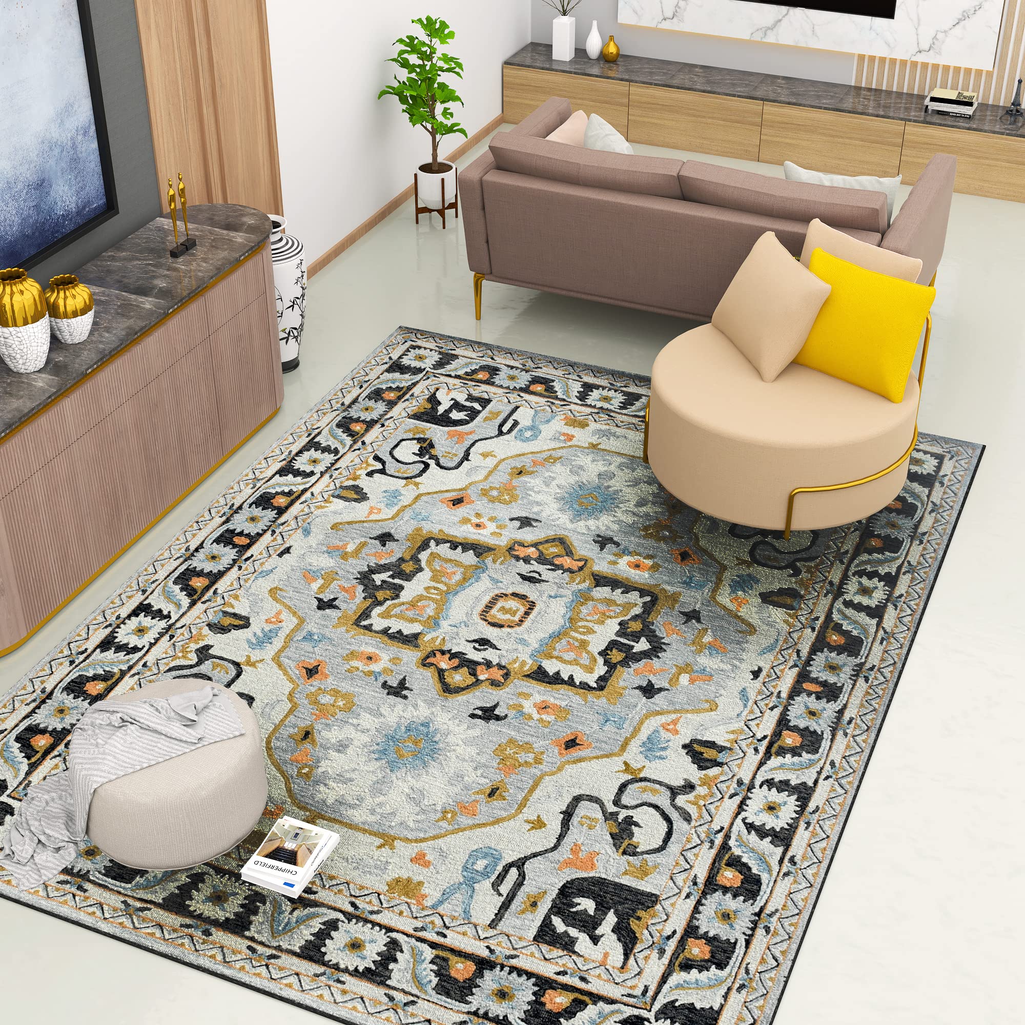 Premium Hand-Tufted Rug Made of 100% Wool  - Northern Tale - 8x10 Feet
