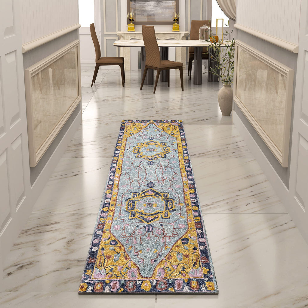 Premium Hand-Tufted Rug Made of 100% Wool  - Royal Realm - 2x10 Feet