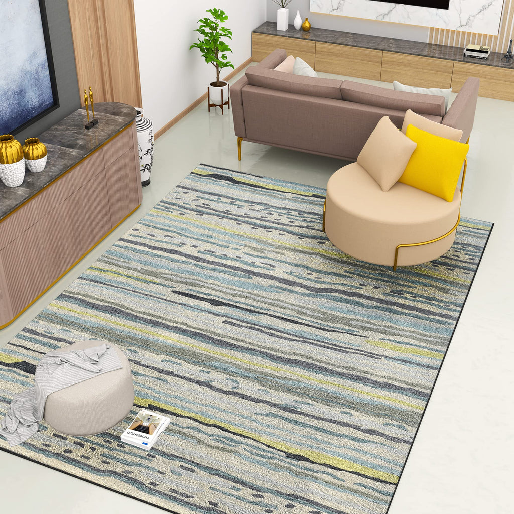 Premium Hand-Tufted Rug Made of 100% Wool  - Winter Coast - 8x10 Feet
