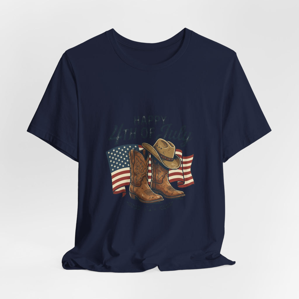 Happy 4th of July Cowboy Boots Tee | Western, Rustic Prairie