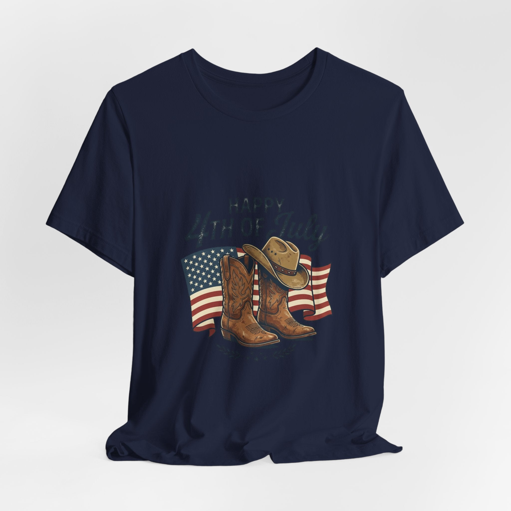 Happy 4th of July Cowboy Boots Tee | Western, Rustic Prairie