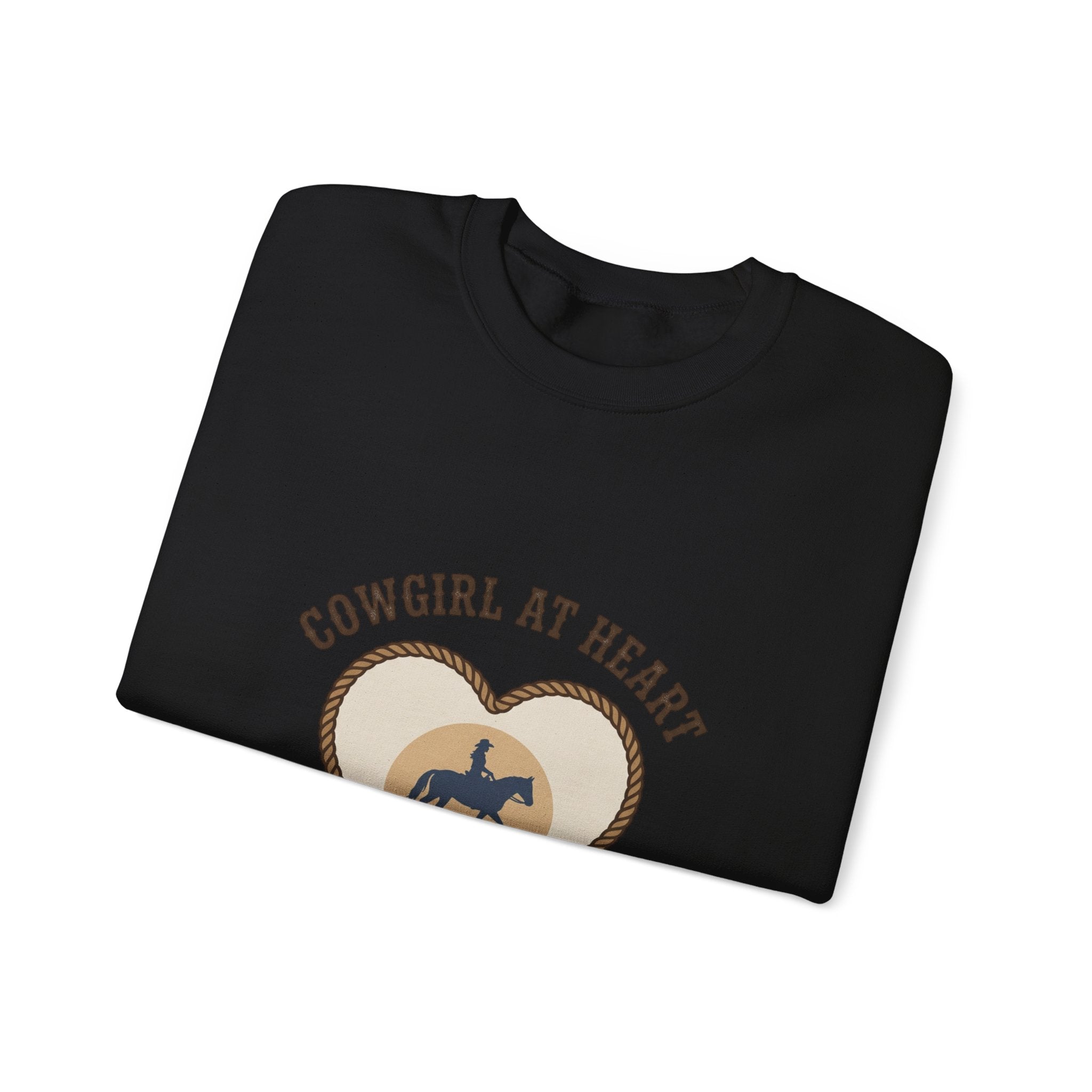 Cowgirl at Heart Sweatshirt | western rustic prairie, rodeo vintage