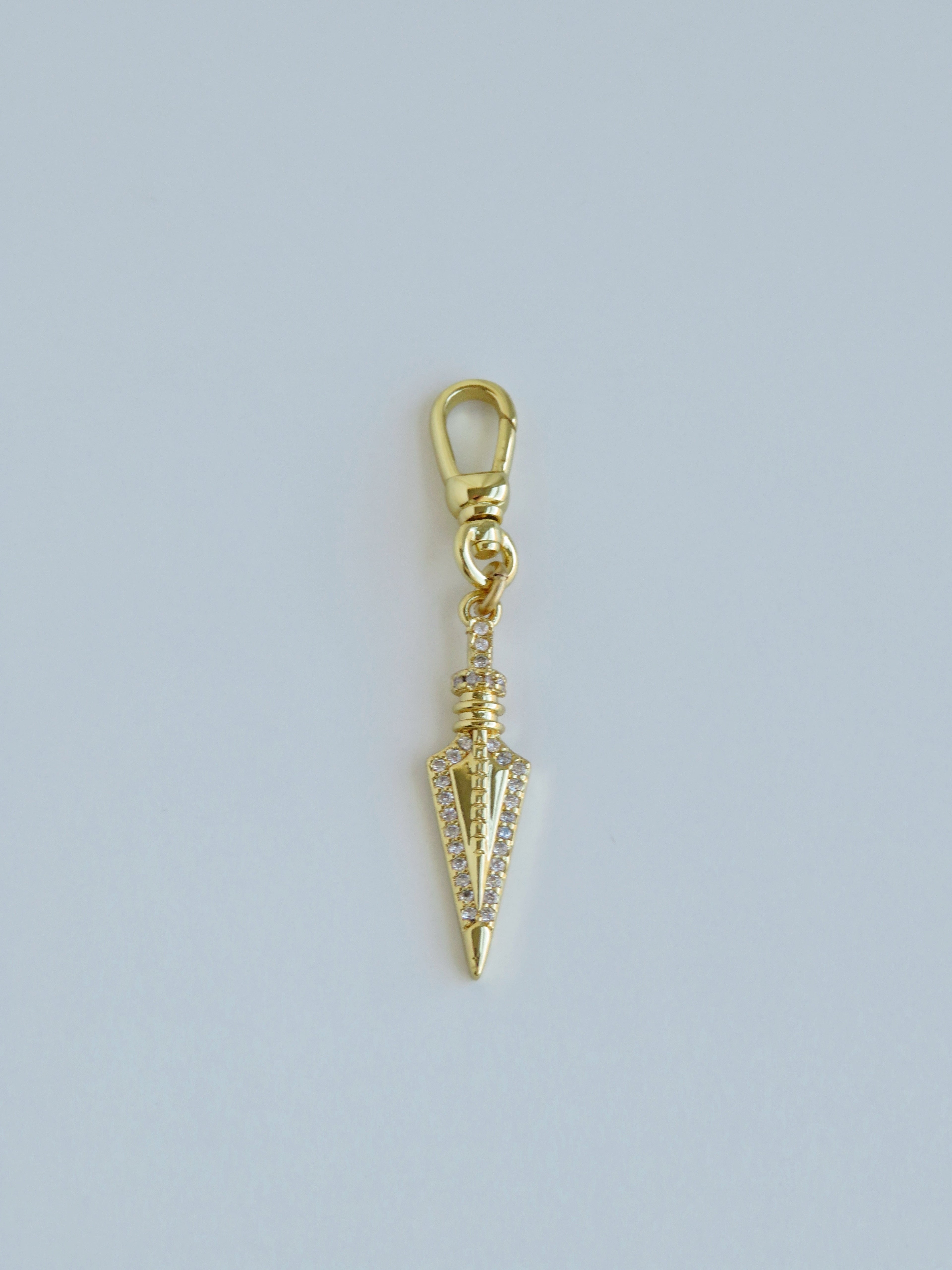 Diamond Arrowhead Charm on swivel clasp