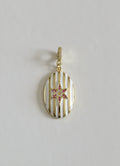 Oval Northern Star Pendant on Diamond Hinged Clasp