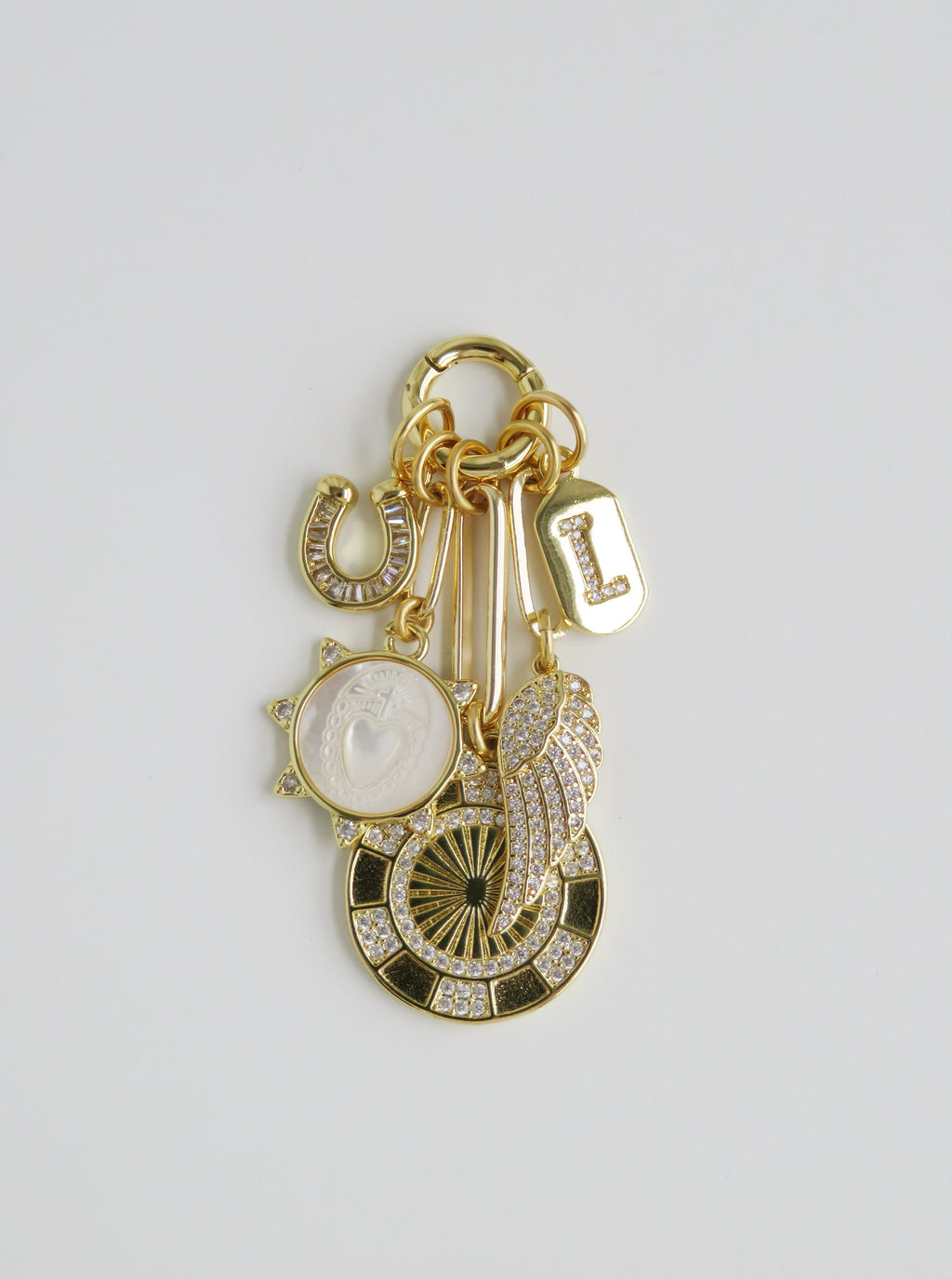 Divine Love, Life & Devotion Initial Charm Cluster