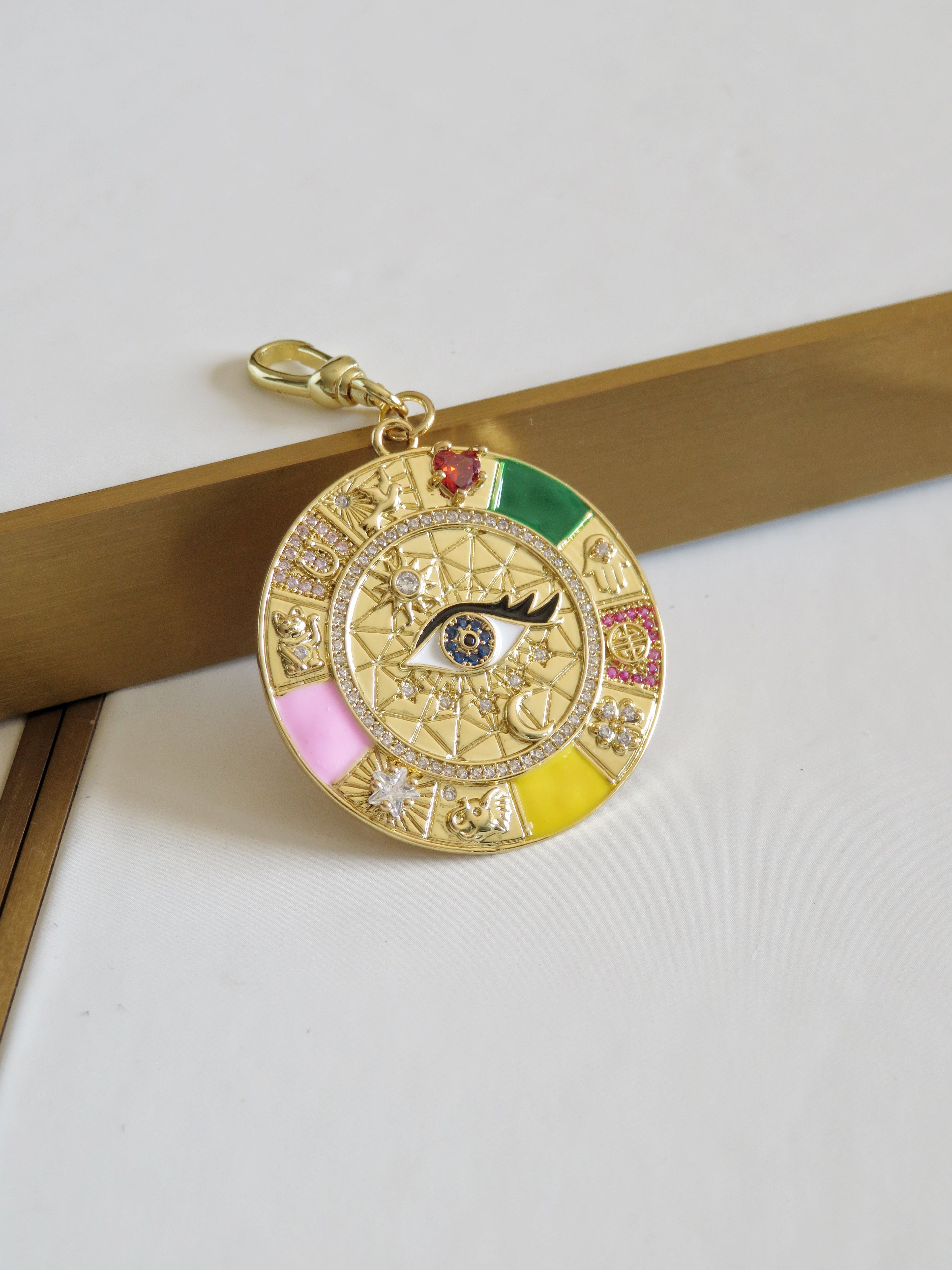 Celestial Evil Eye Good Luck Charm with Clasp