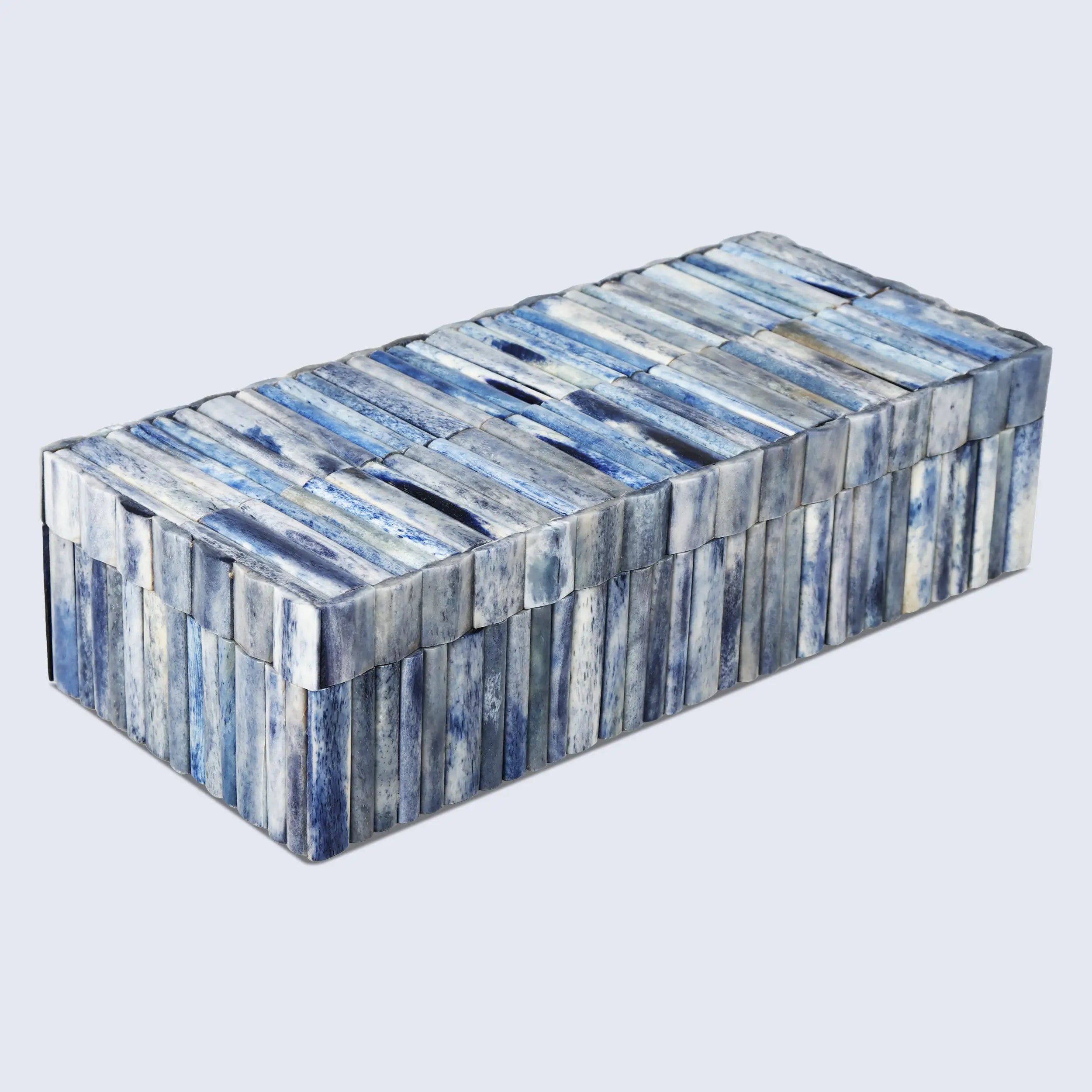 Decorative Box Ivory Ocean Collection Bone Inlay Multi Color 7 Sizes