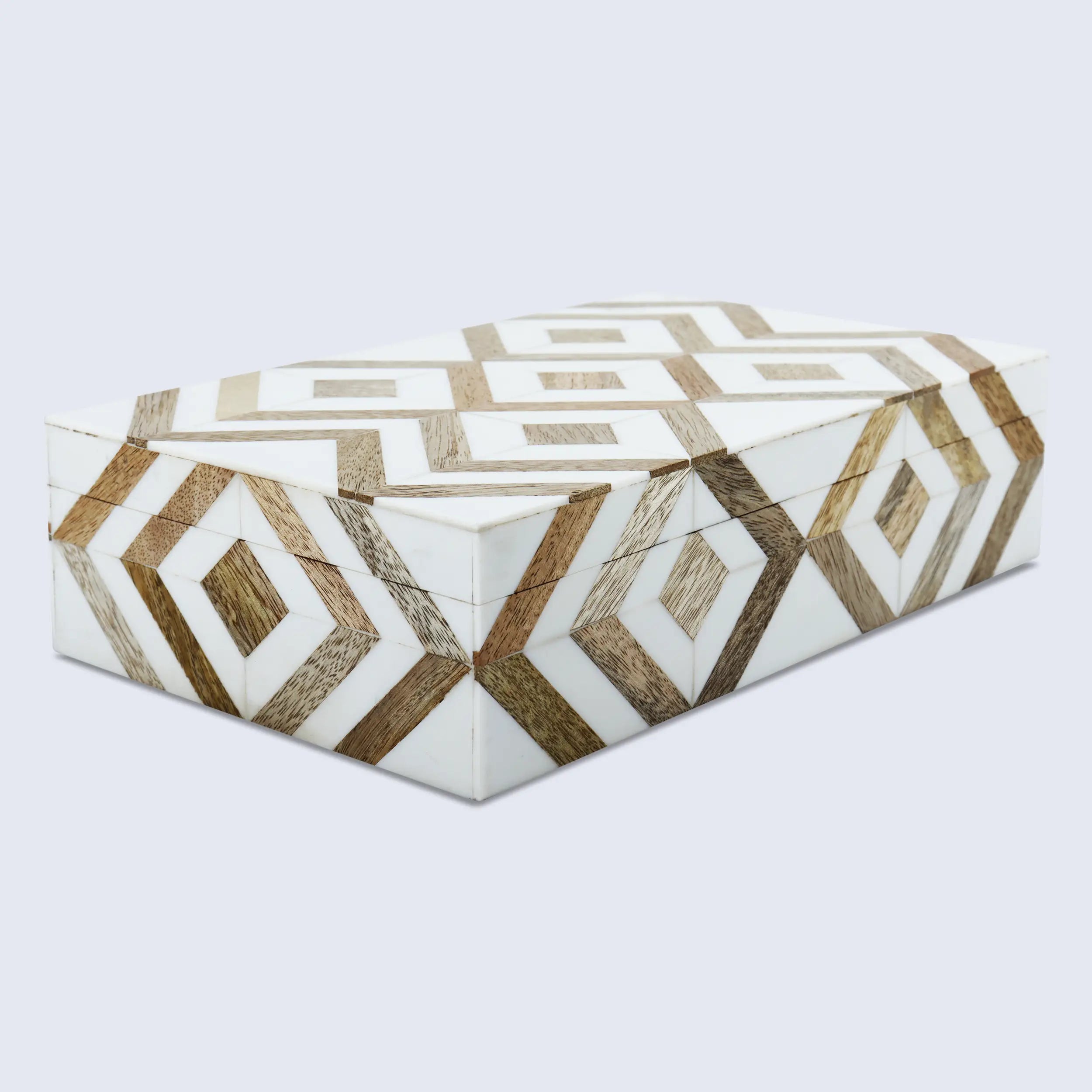 Marquet Array Resin & Wood Inlay Storage Box - 8 Sizes