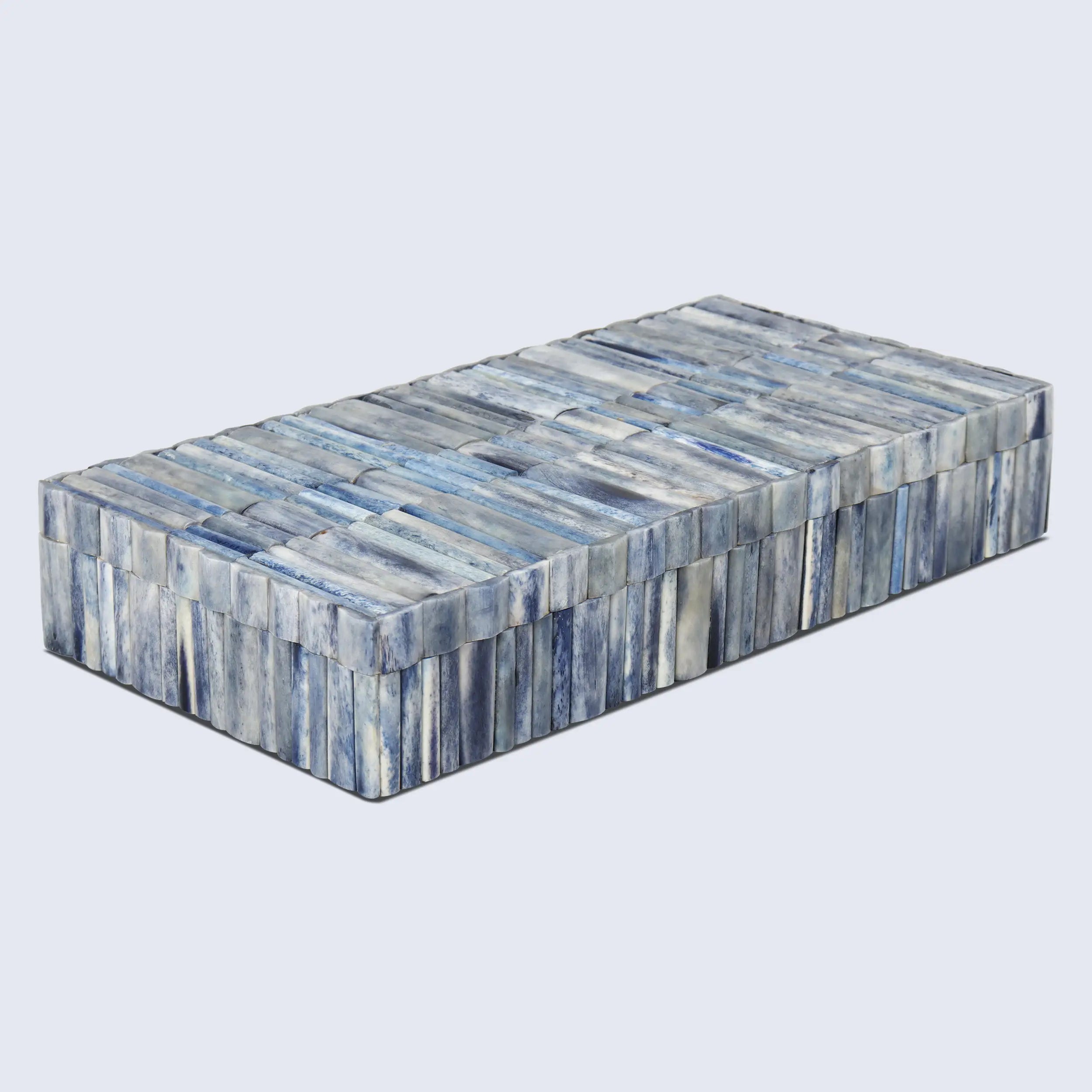 Decorative Box Ivory Ocean Collection Bone Inlay Multi Color 7 Sizes