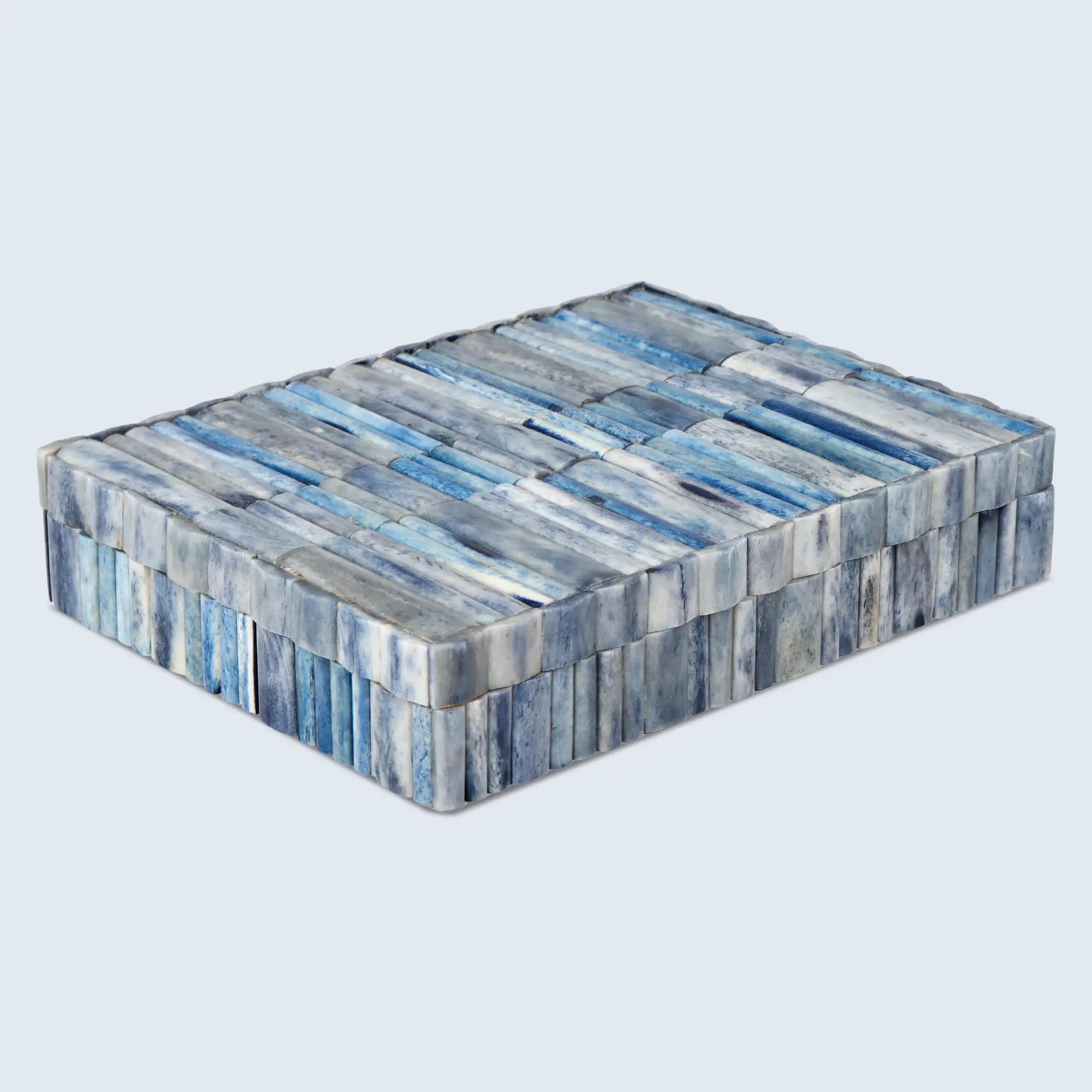 Decorative Box Ivory Ocean Collection Bone Inlay Multi Color 7 Sizes