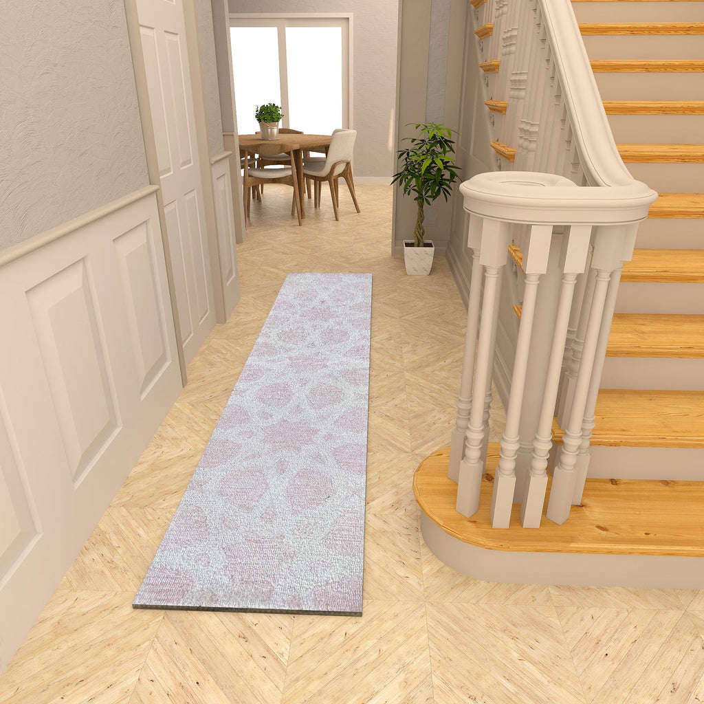 Premium Hand-Tufted Rug Made of 100% Wool  - Blush Zellig - 2x8 Feet