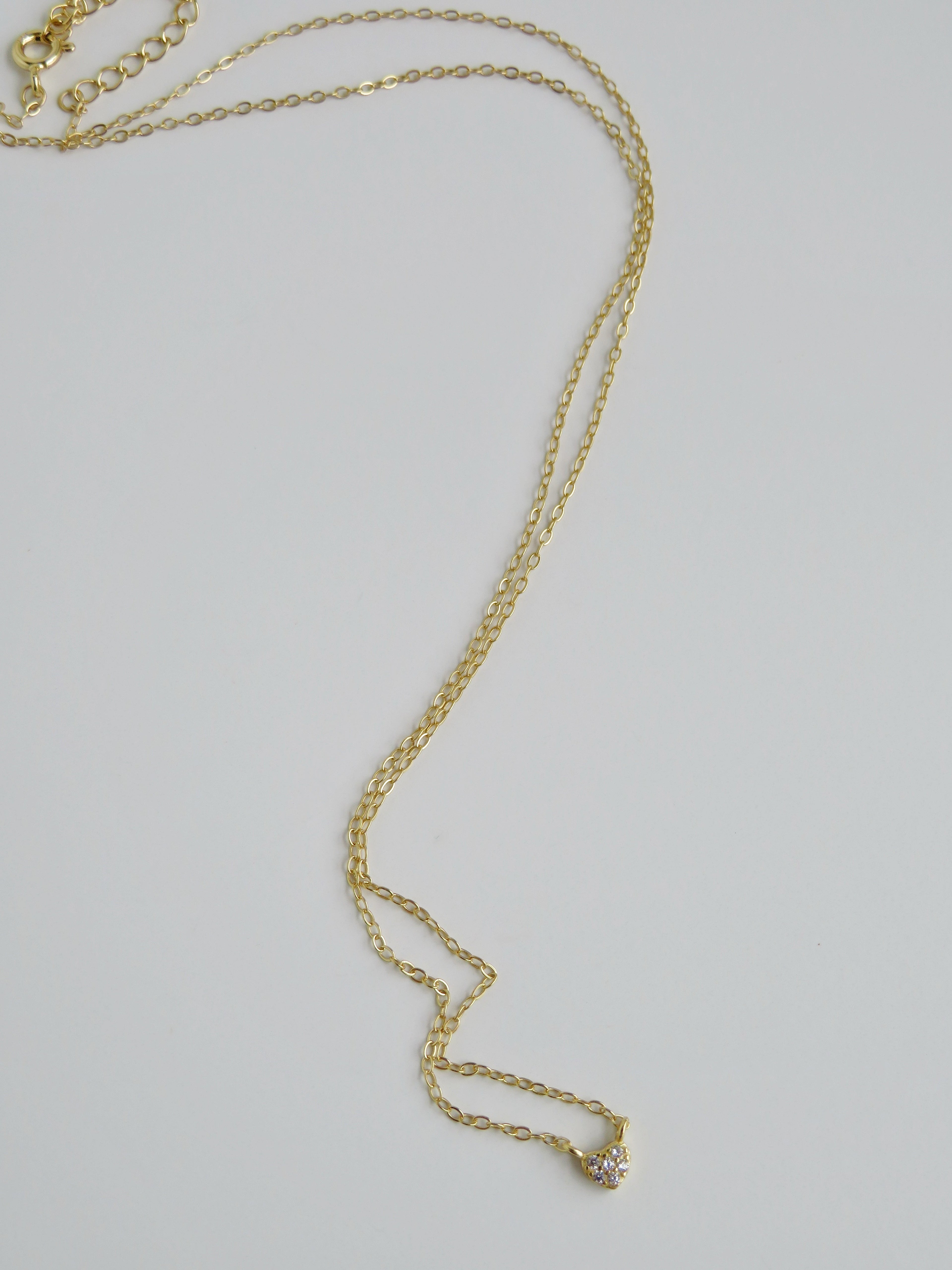 Petite Diamond Heart Necklace
