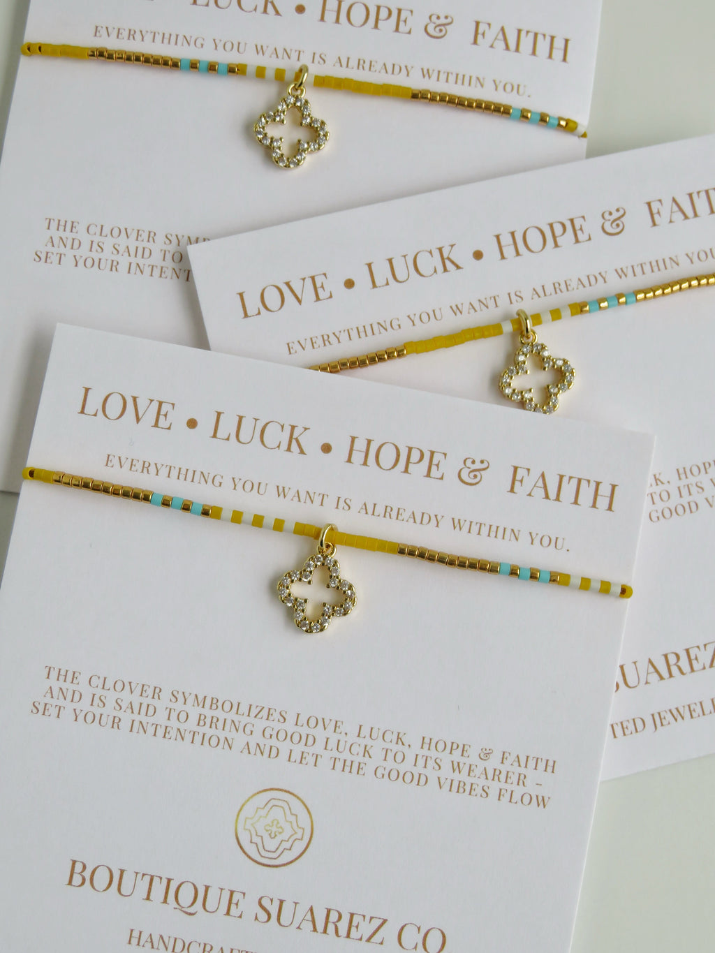 Infinite Luck - Abigail Clover Bracelet - Yellow