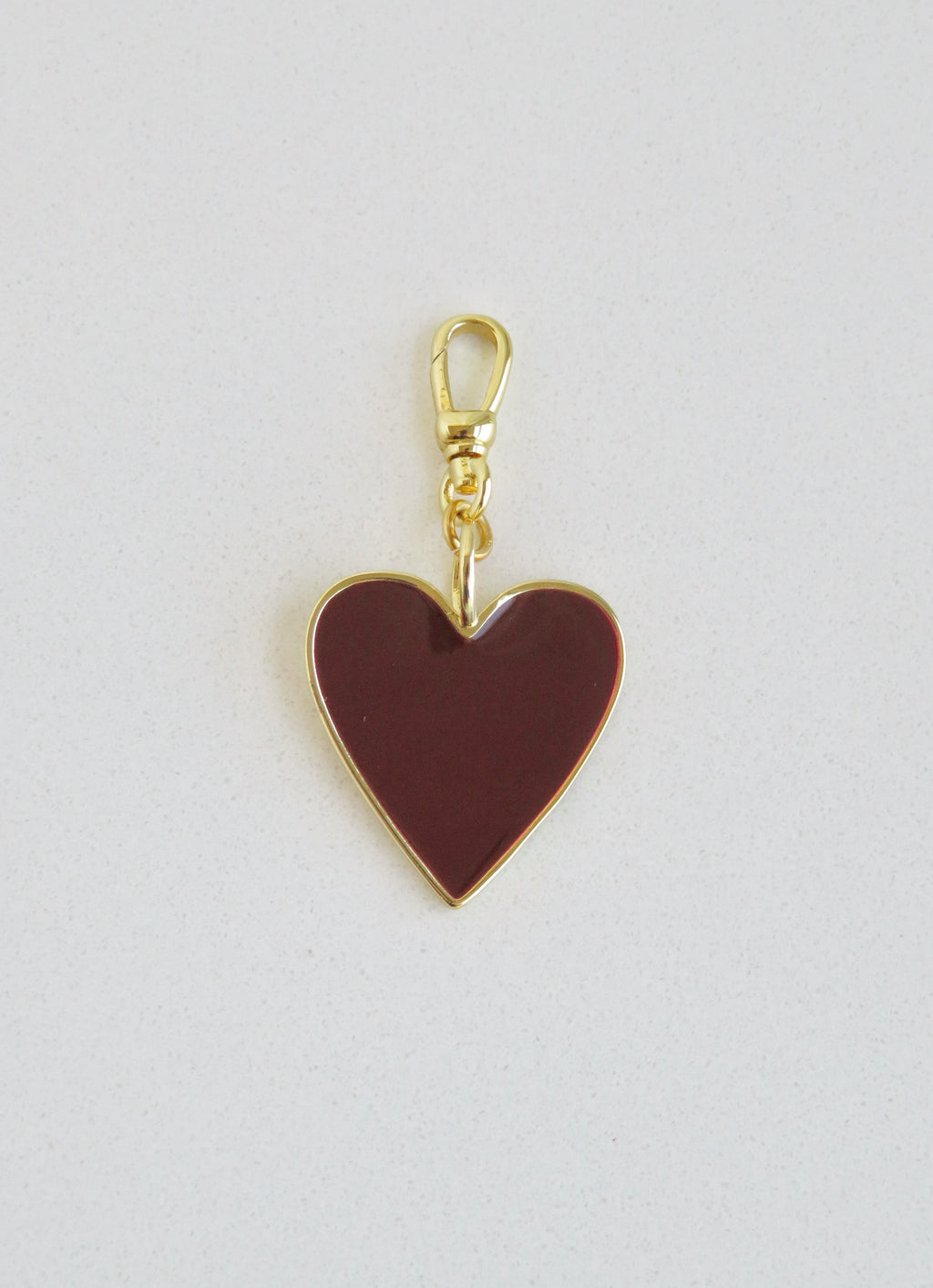 Enamel Heart Pendant on Swivel Clasp