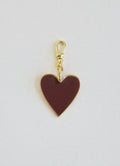 Enamel Heart Pendant on Swivel Clasp