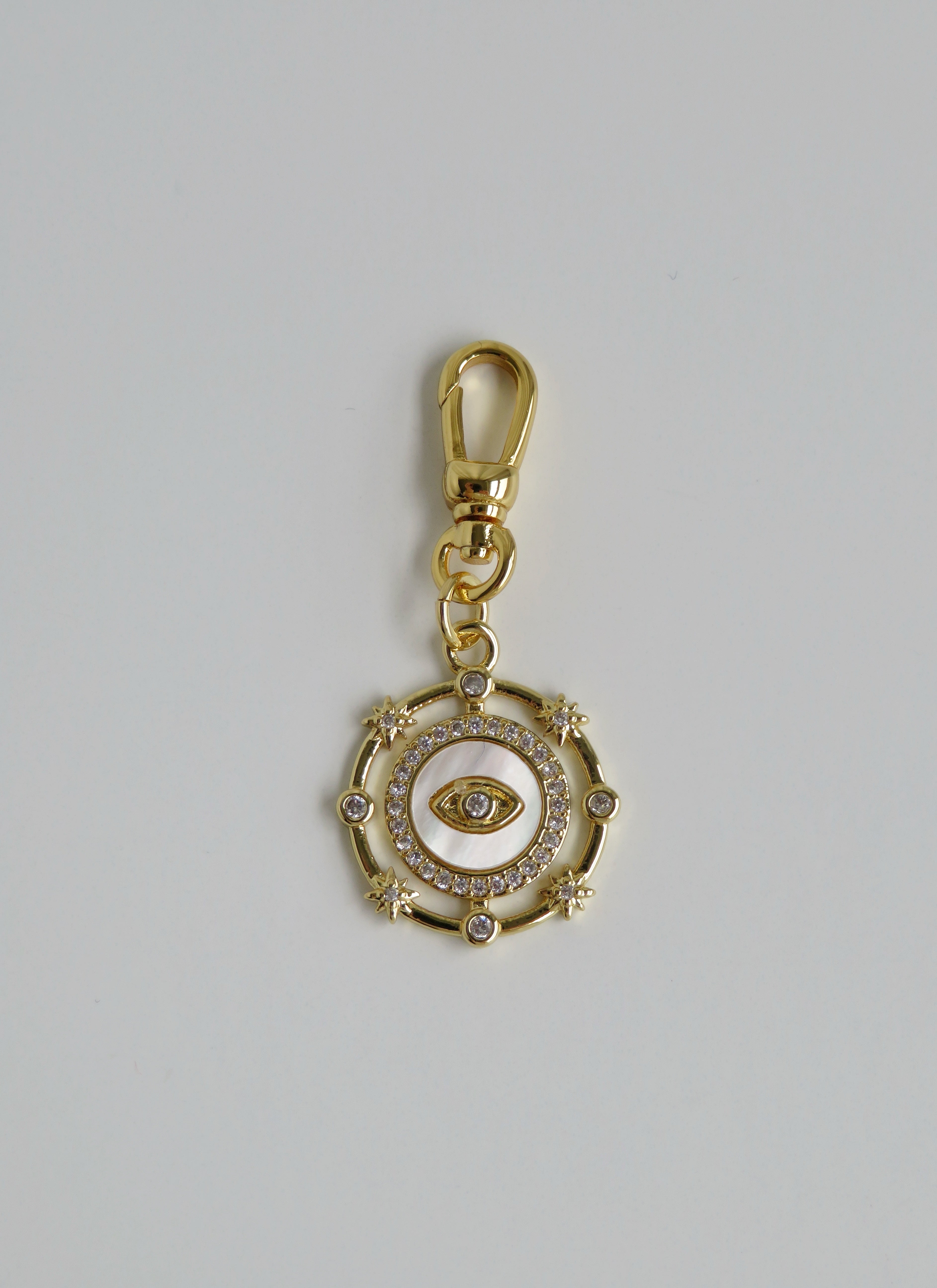 Celestial Evil Eye Perla Charm with Swivel Clasp