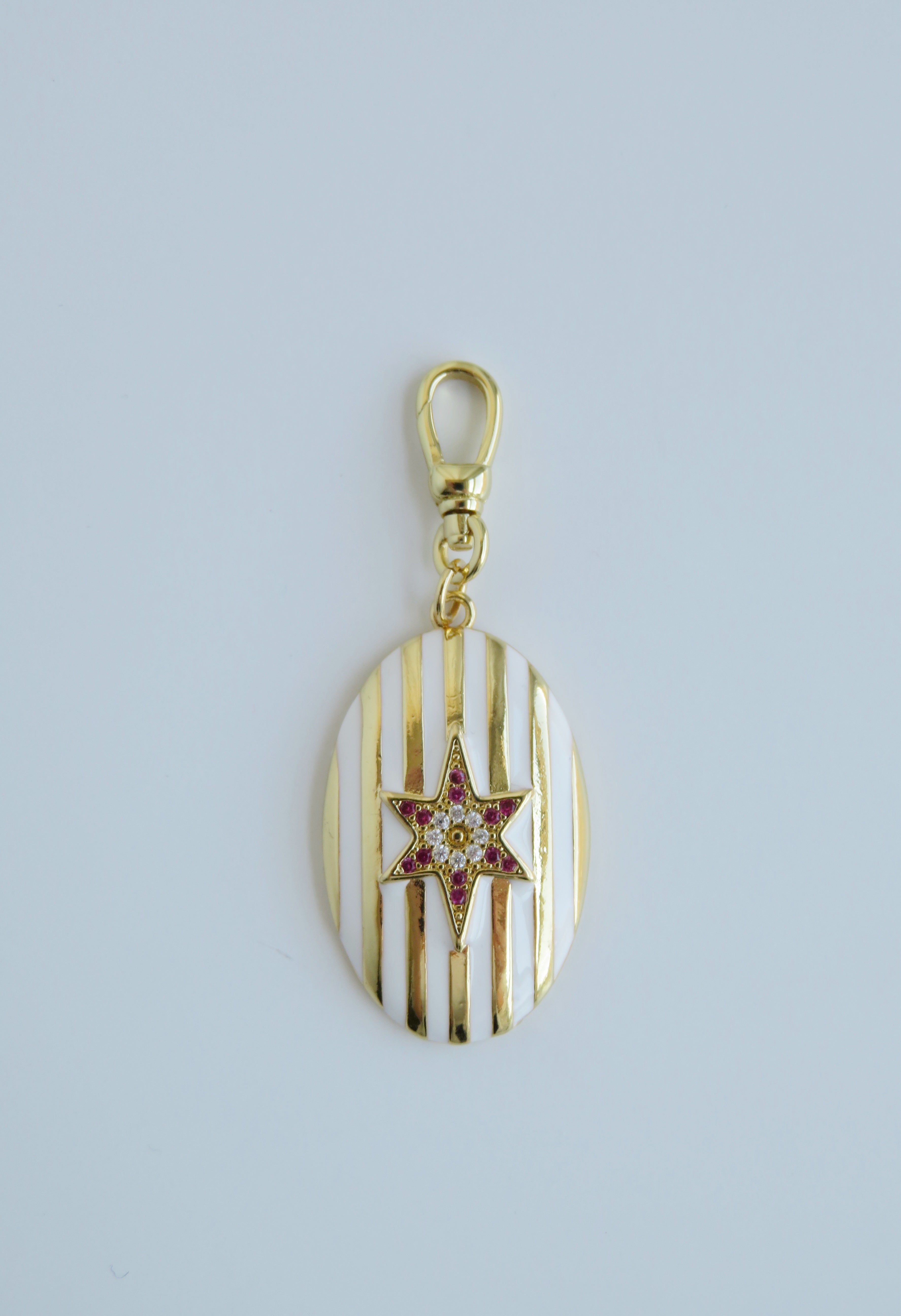 Oval Northern Star Pendant on Swivel Clasp