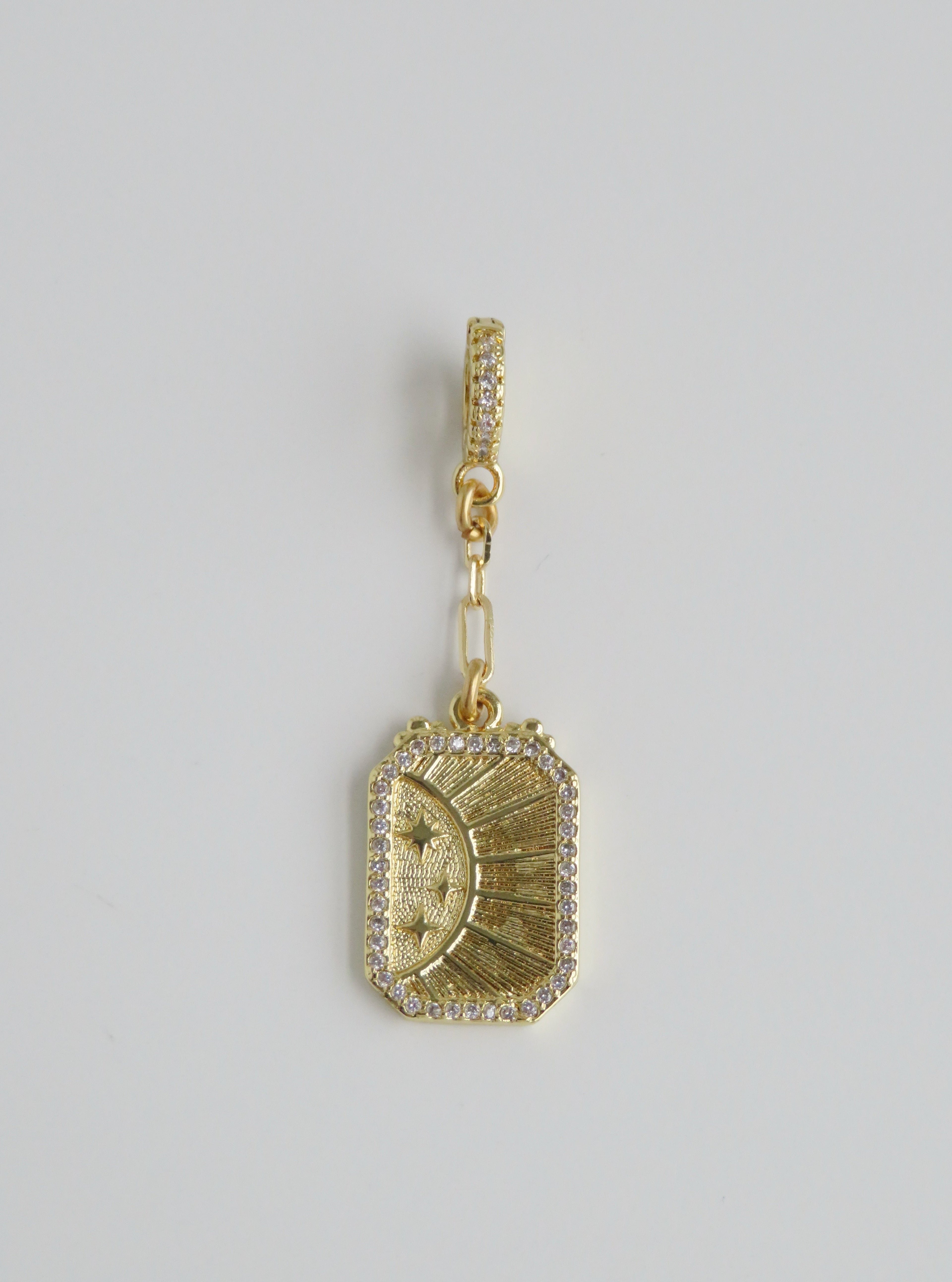 Ray of Light Diamond Hinged Clasp Chain Charms