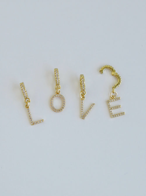 Diamond Initial Charm with Diamond Clasp