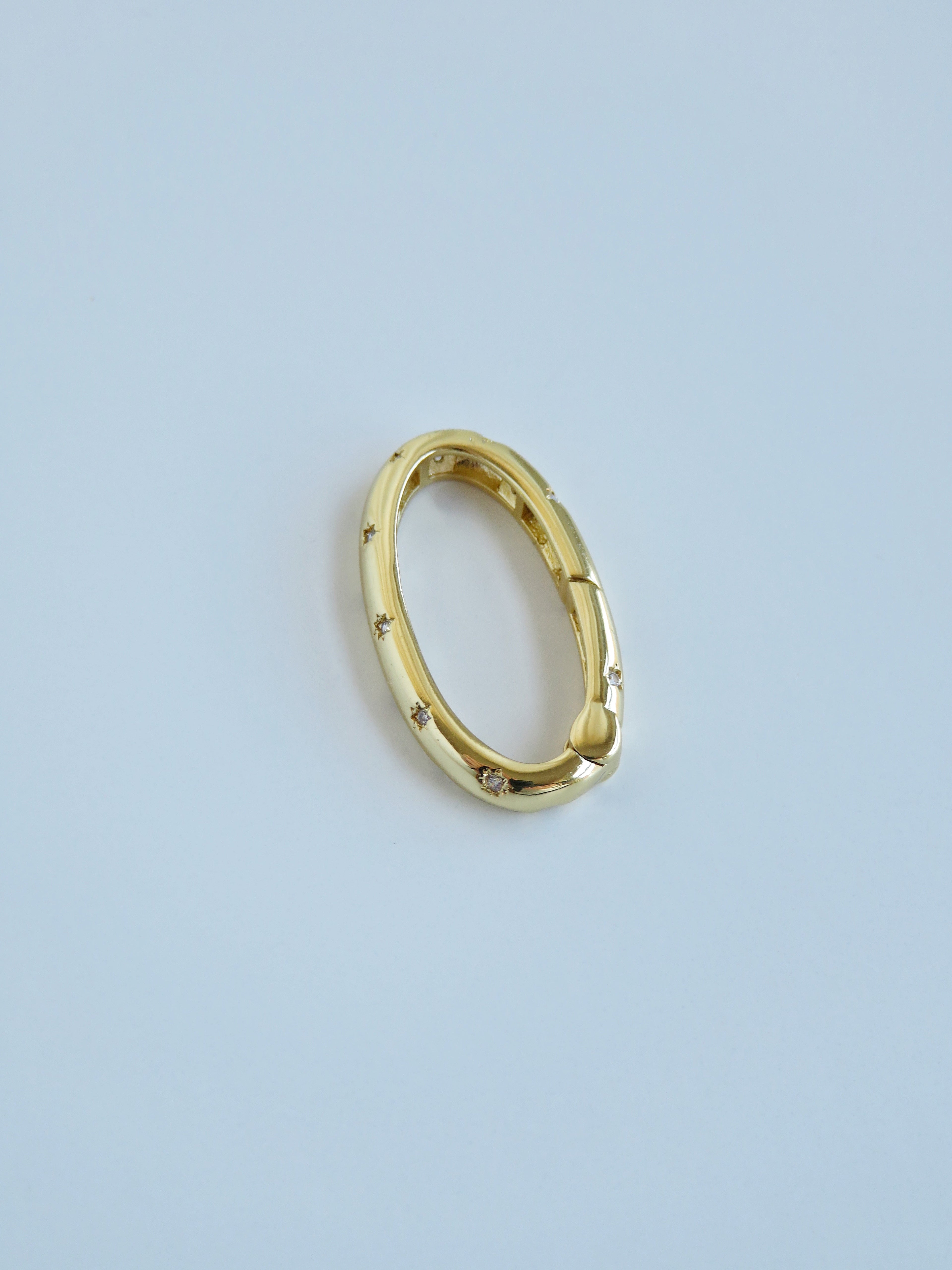 Diamond Push In Connector Charm Clasp