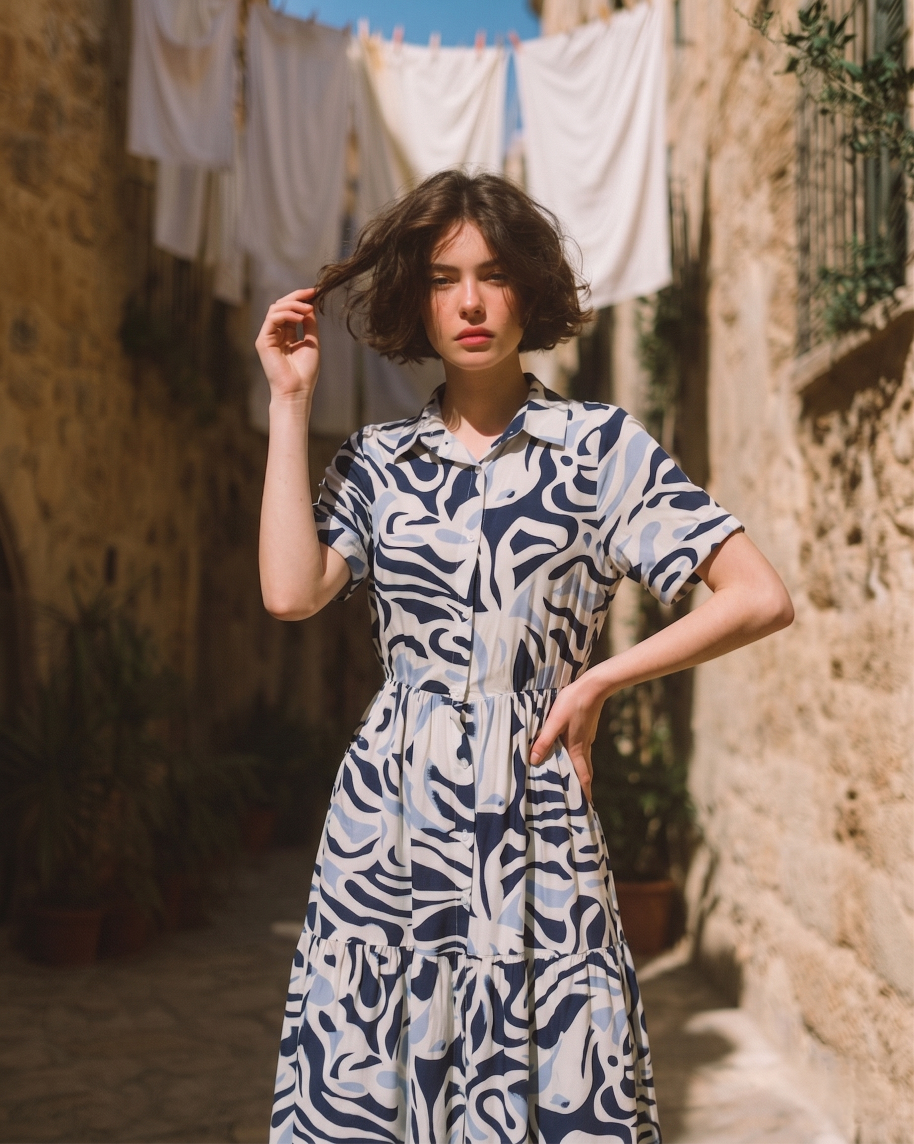 Multicolor Abstract Printed Dress