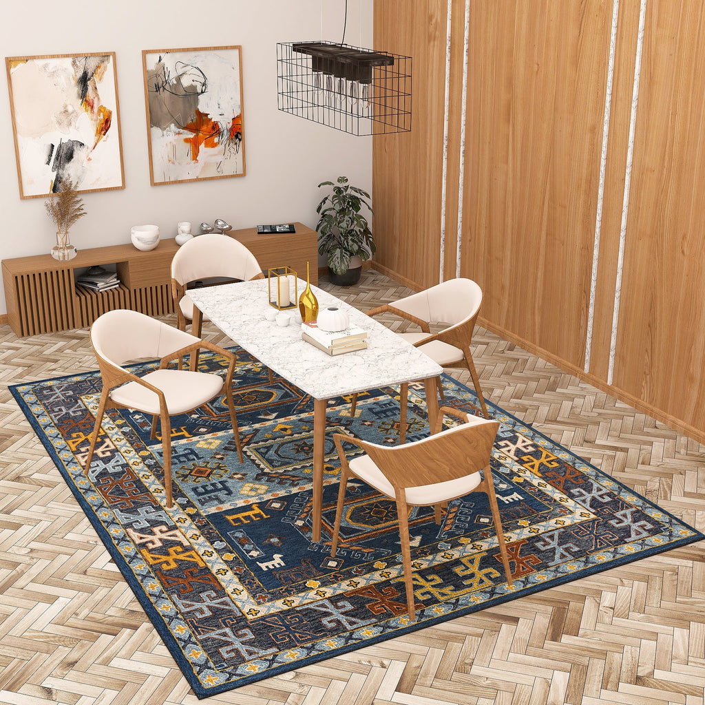 Premium Hand-Tufted Rug Made of 100% Wool  - Inca Fable - 9x12 Feet