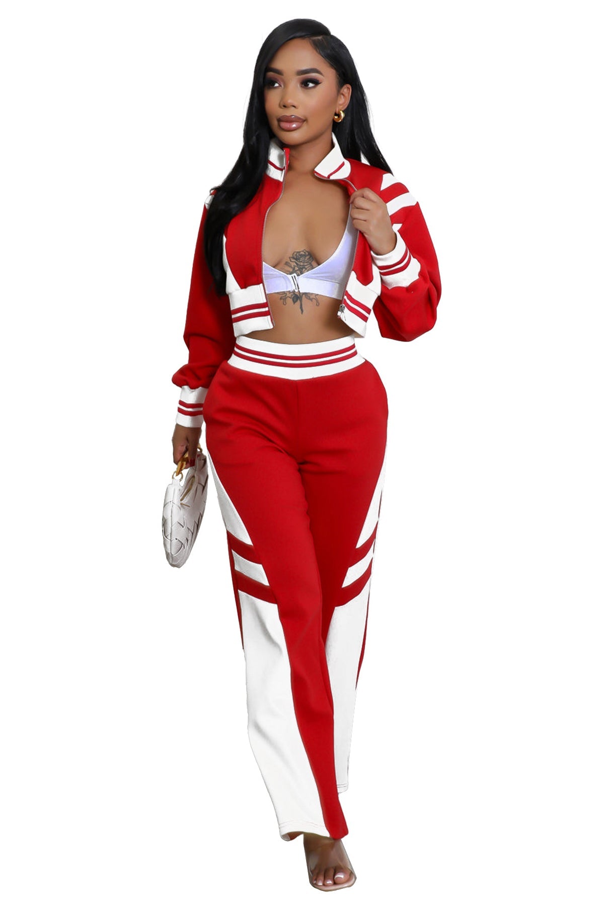 WOMEN FASHION CASUAL TWO PIECE PANT SET