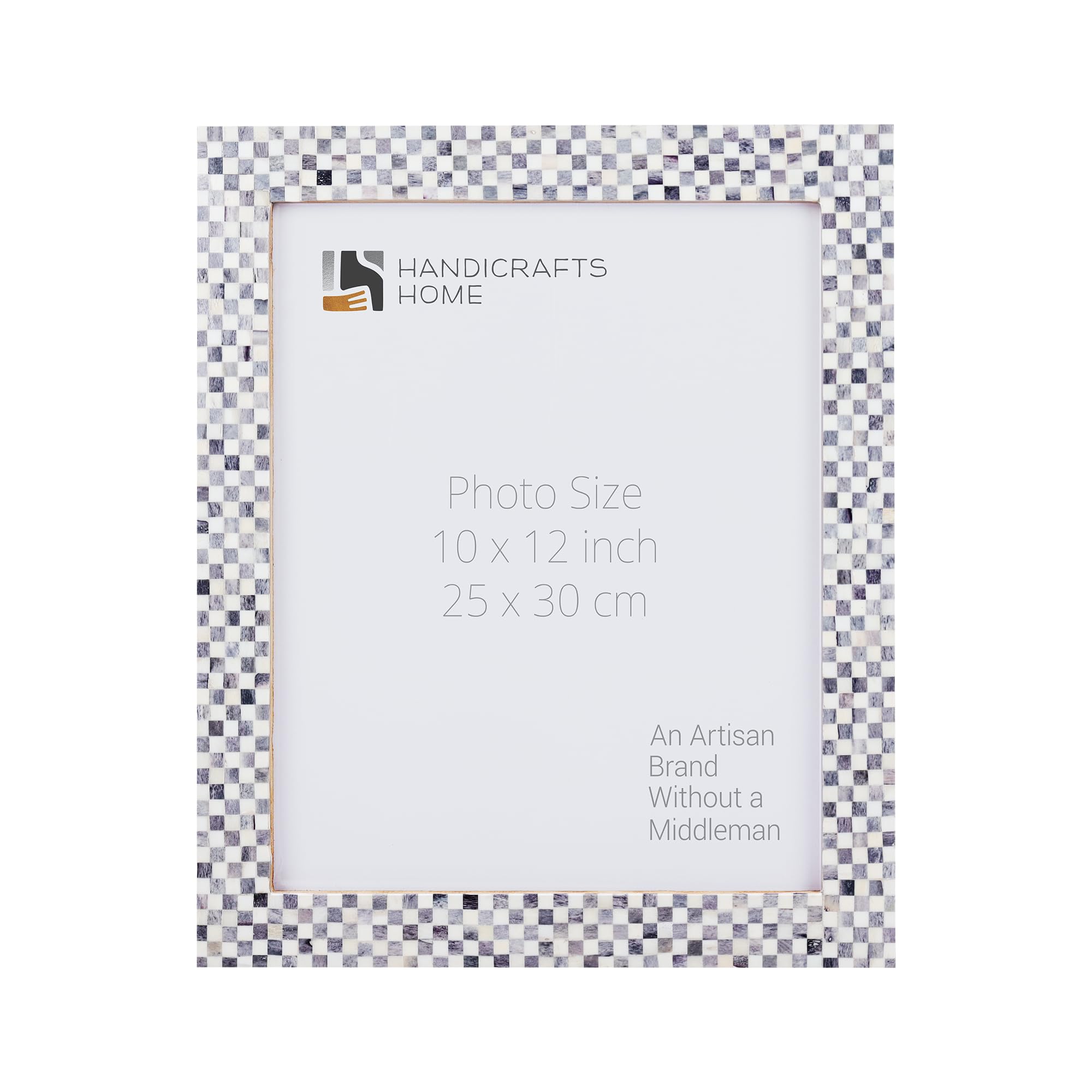 Poster Frames Checkered Collection Bone Inlay, Black & White - 4 Sizes