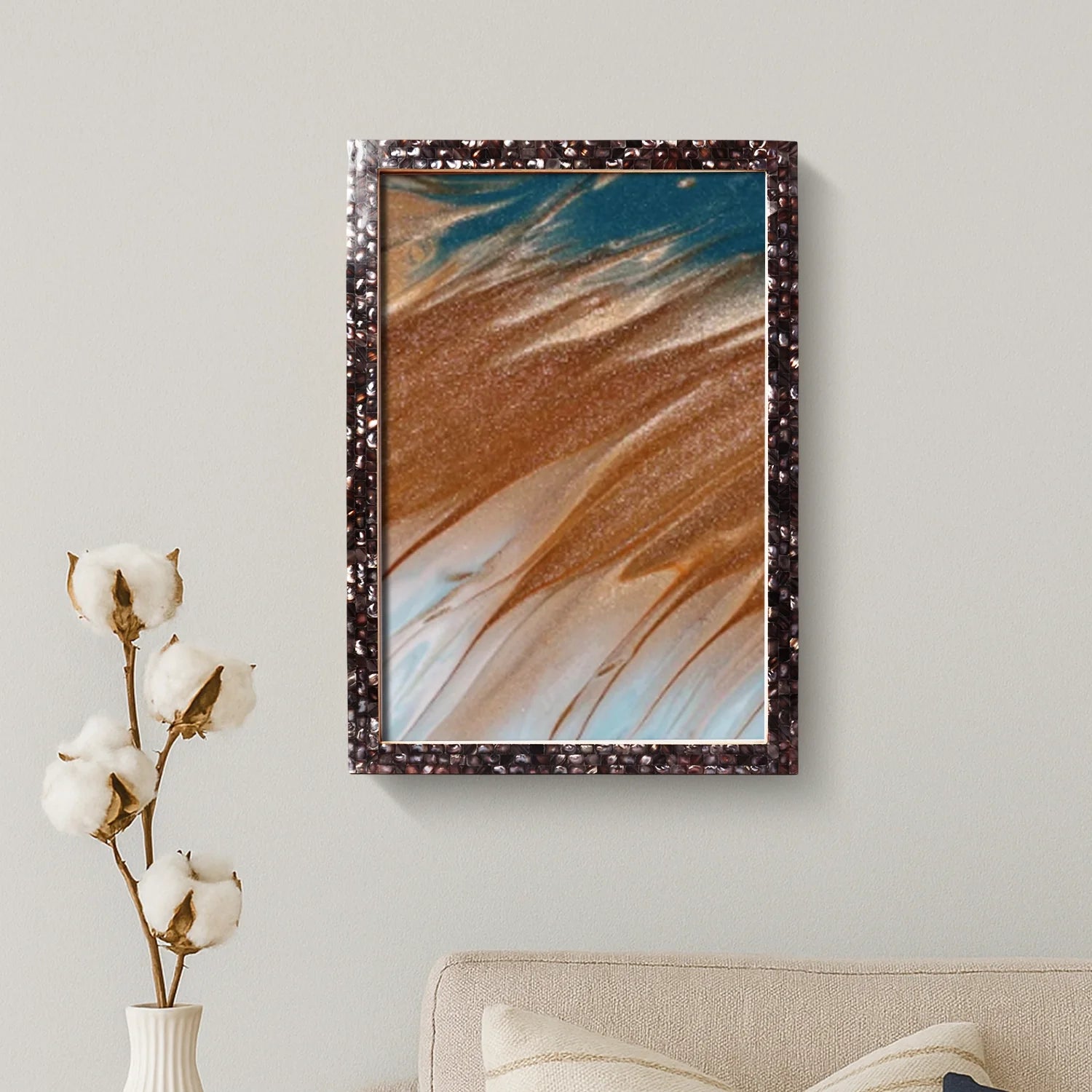 Poster Frame Mother of Pearl Collection, Grey, 20 Sizes