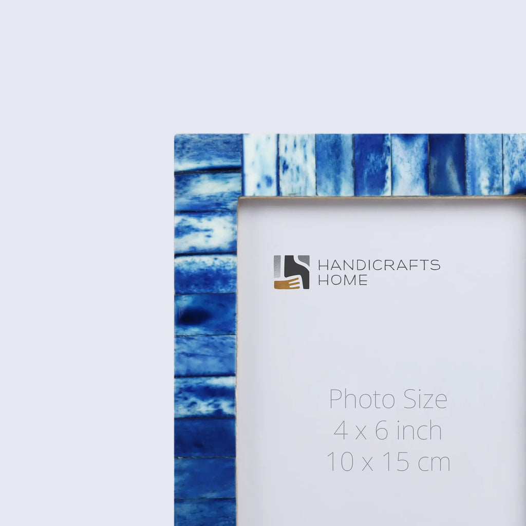 Picture Frame Classic Pattern Collection Resin Inlay Blue Pack of 2 – 3 Sizes