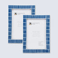 Picture Frame Manhattan Subway Collection Resin Inlay Blue,White – 3 Sizes (Pack of 2)