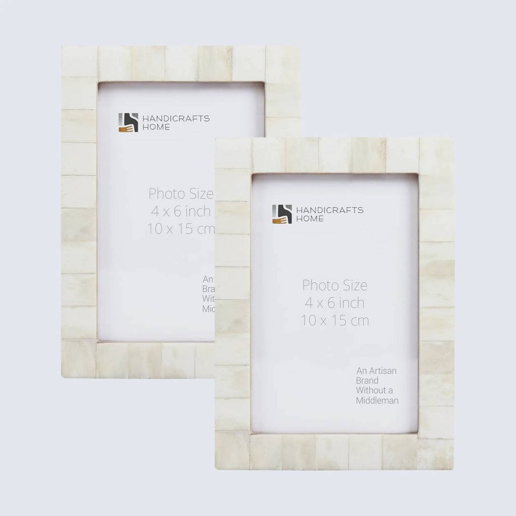 Picture Frame Classic Collection Bone Inlay White Pack of 2 – 3 sizes