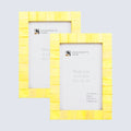 Picture Frame Classic Pattern Collection Bone Inlay Yellow Pack of 2 – 3 sizes