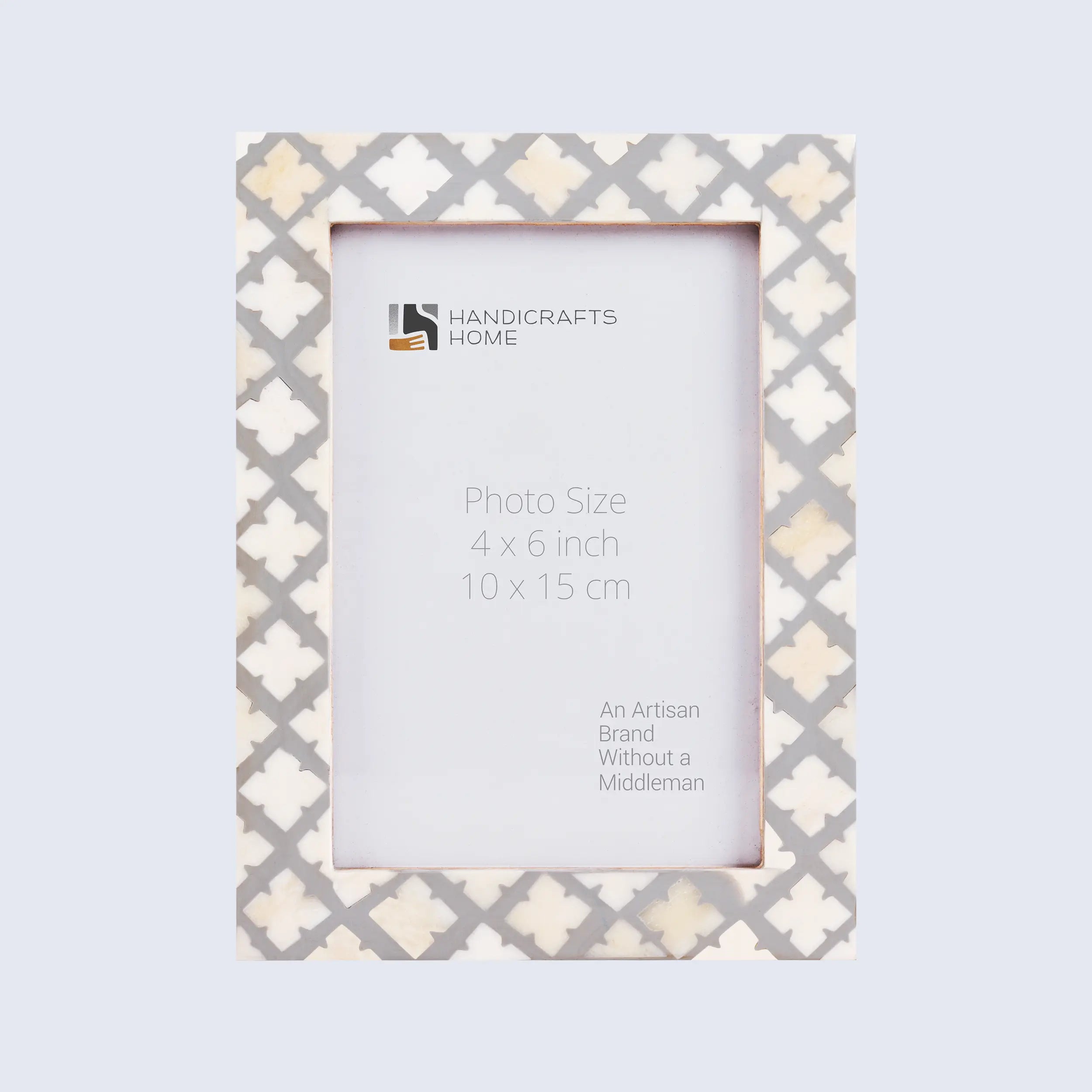 Picture Frame Avant Ashley Collection Bone & Resin Inlay White & Grey – 4x6, 5x7 & 8x10"