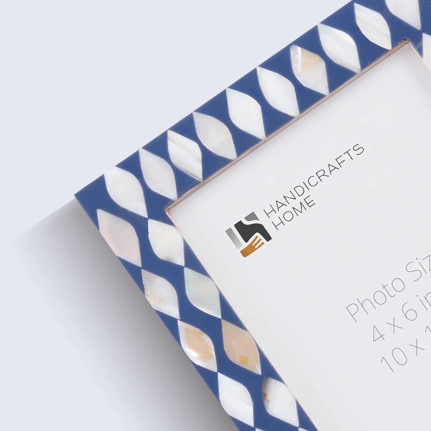 Picture Frame Avant Drops Collection Mother of Pearl & Resin Inlay Blue & White – 4x6, 5x7 & 8x10"