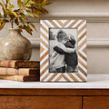 Picture Frame Hypno Calm Collection Bone Inlay Resin Brown White -4x6 5x7 8x10"