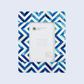 Picture Frame Zigzag Herringbone Collection Bone Inlay Blue & White – 4x6"